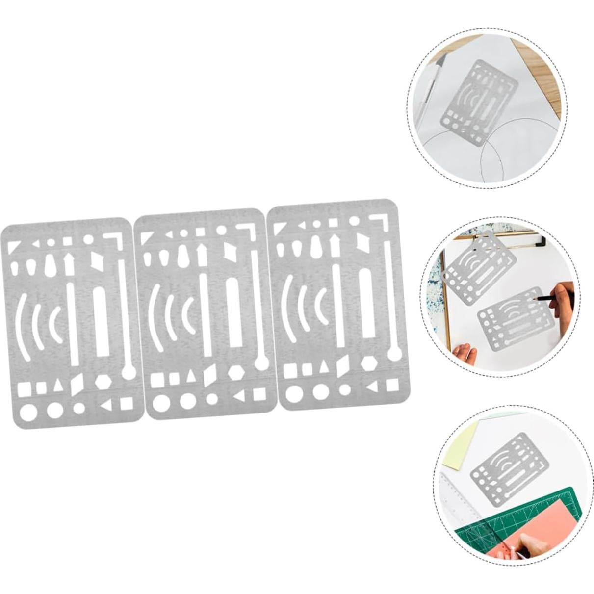 Escudos de Borrado Acero Inoxidable ERINGOGO 3 Piezas 9.1x5.2cm