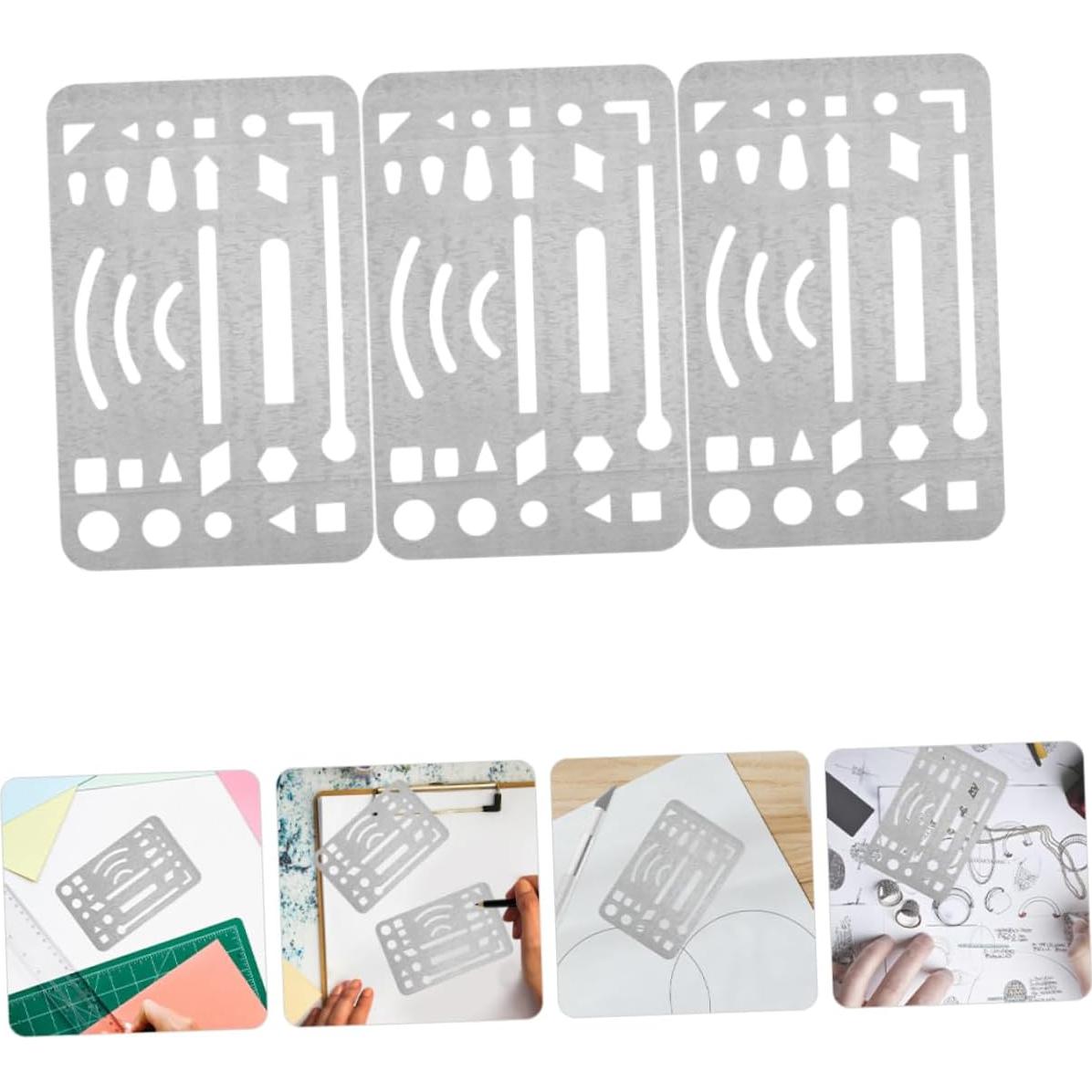 Escudos de Borrado Acero Inoxidable ERINGOGO 3 Piezas 9.1x5.2cm