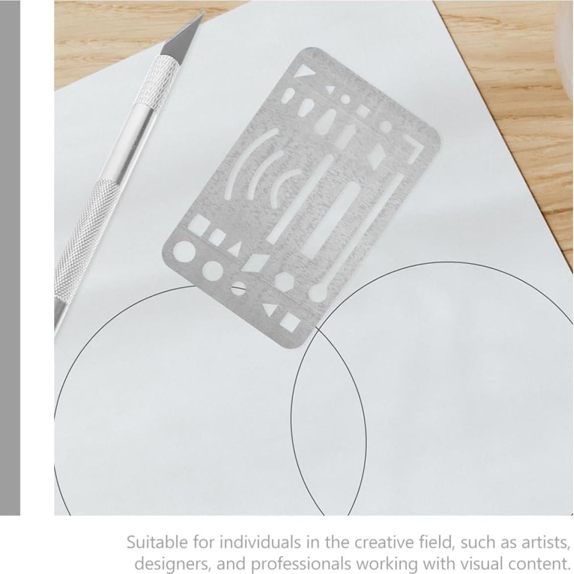 Plantilla de Escudo de Borrado NUOBESTY Acero Inoxidable 6 Pcs