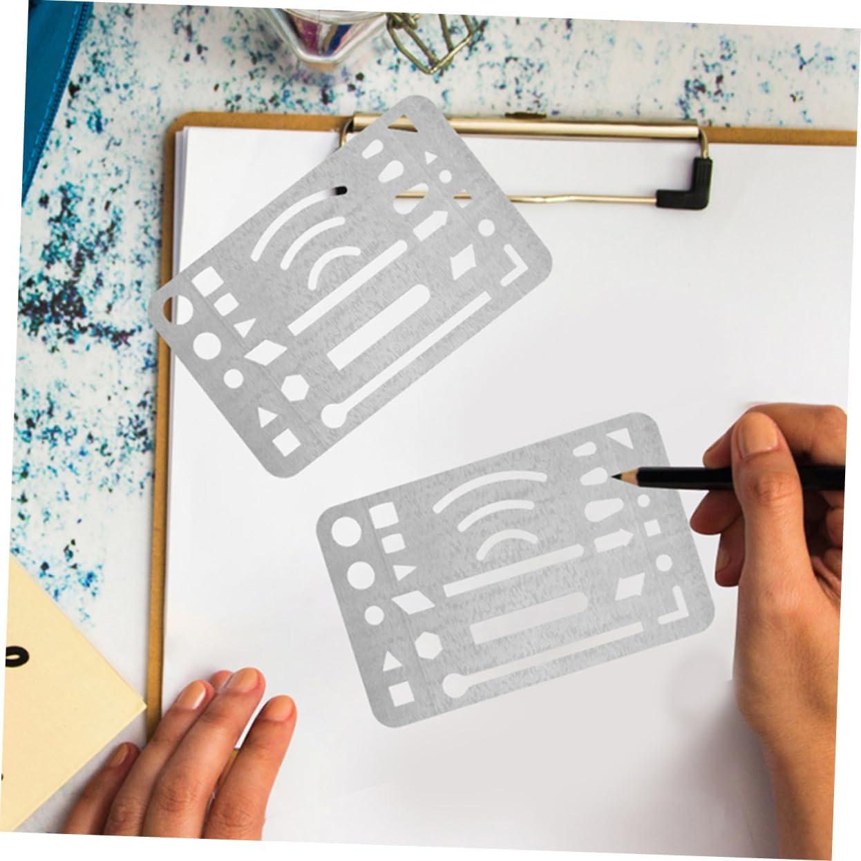 3 Piezas Escudos de Borrado Acero Inoxidable Veemoon 9.1x5.2cm