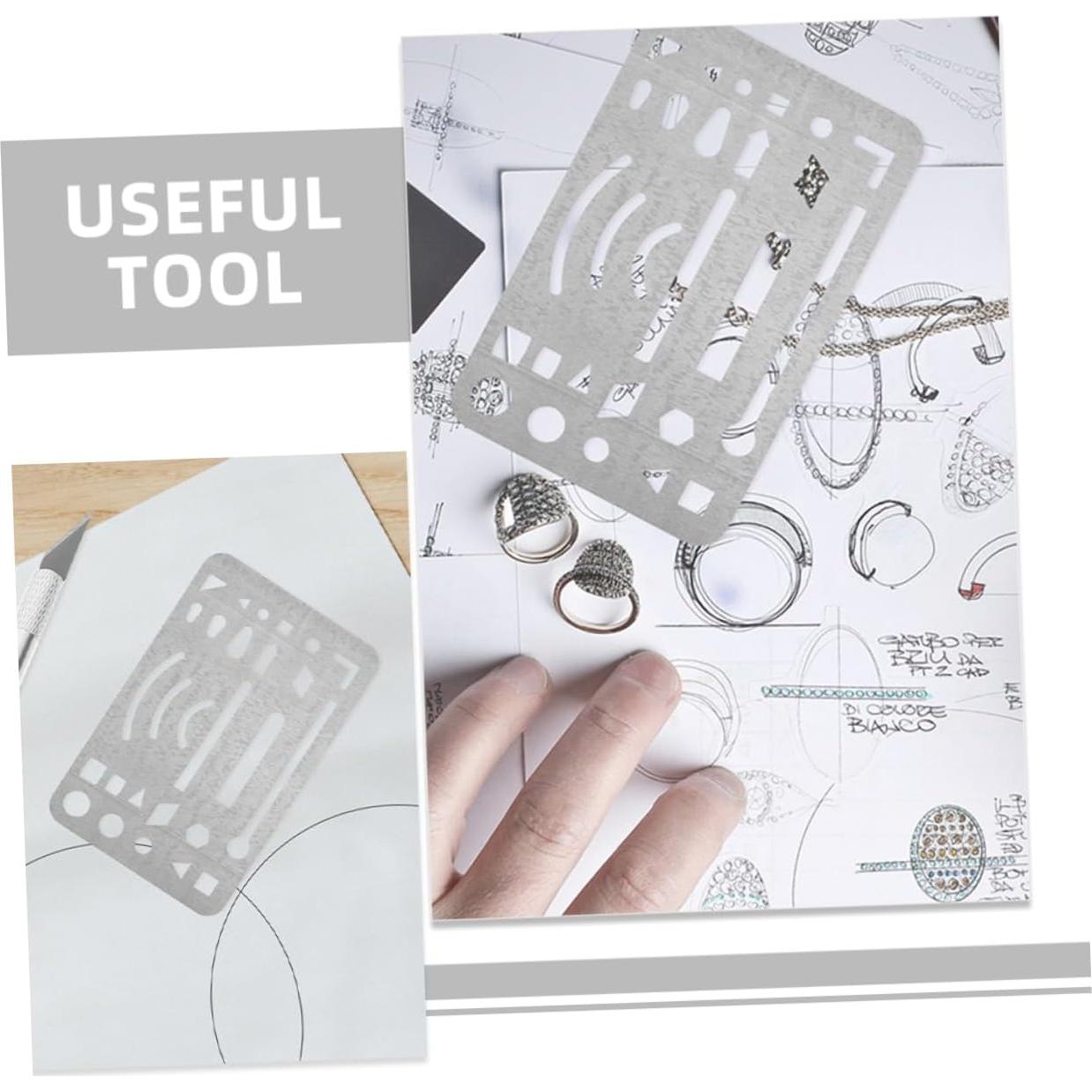 3 Piezas Escudos de Borrado Acero Inoxidable Veemoon 9.1x5.2cm