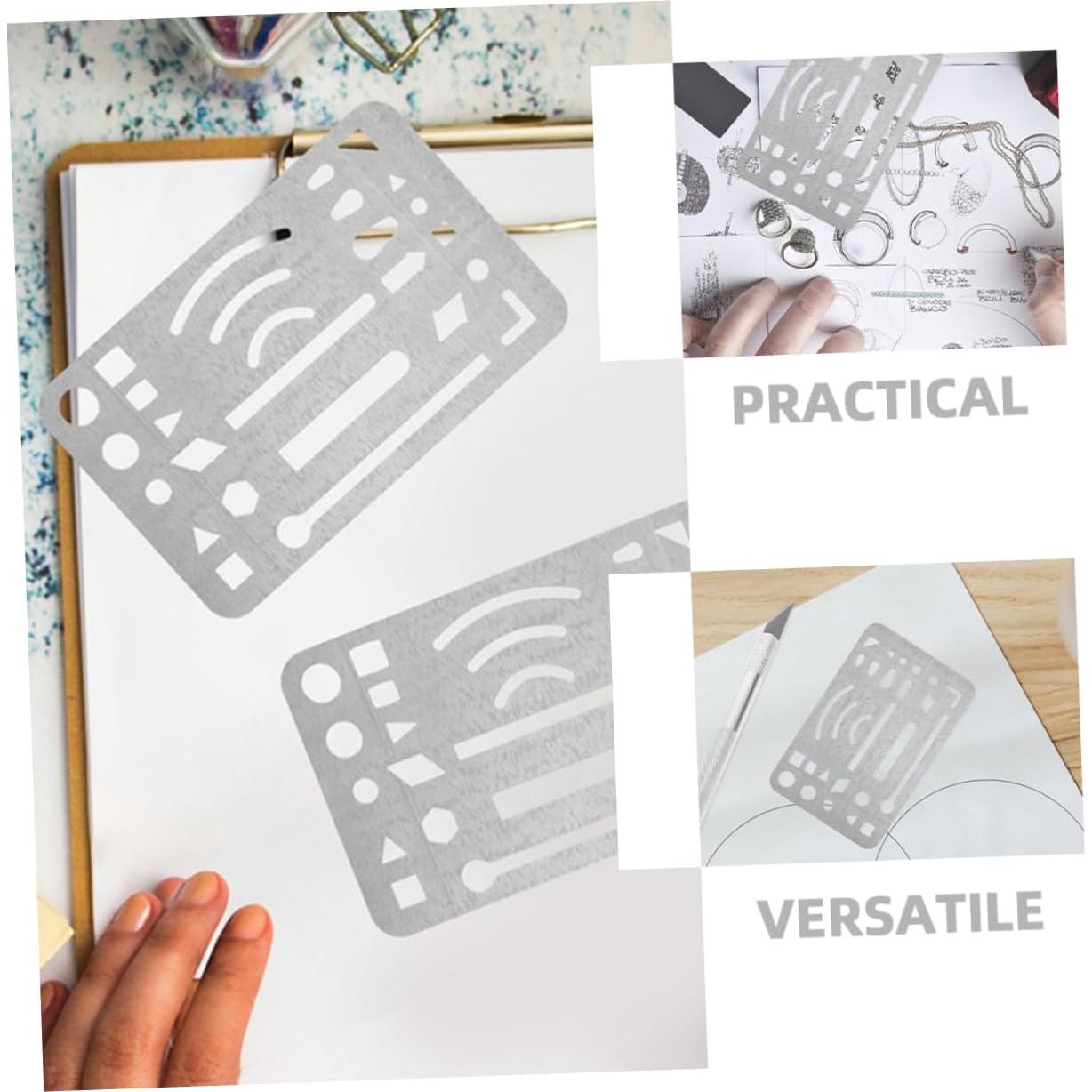 3 Piezas Escudos de Borrado Acero Inoxidable Veemoon 9.1x5.2cm