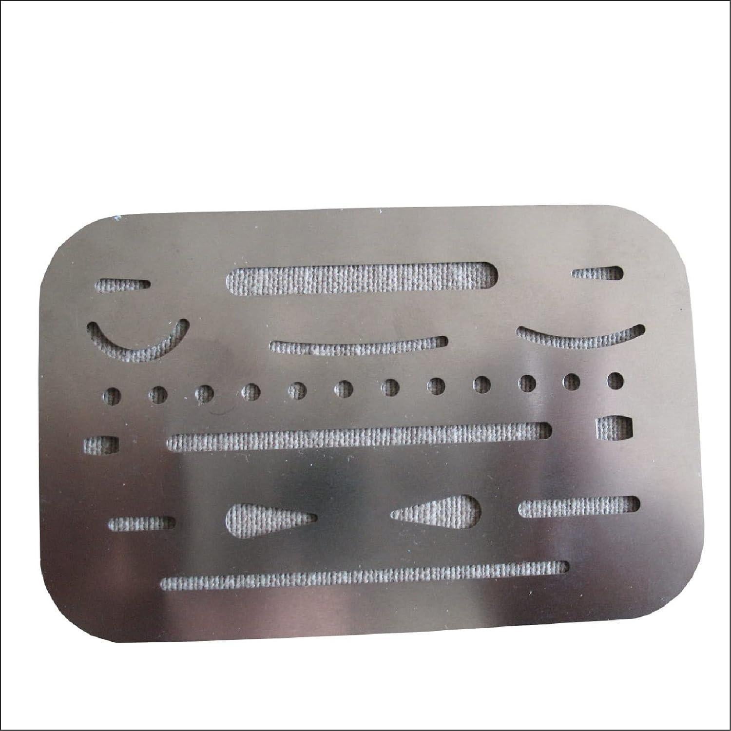 Escudo de Borrado de Acero Inoxidable Galepromot 9.4x6.1cm 26 Aberturas