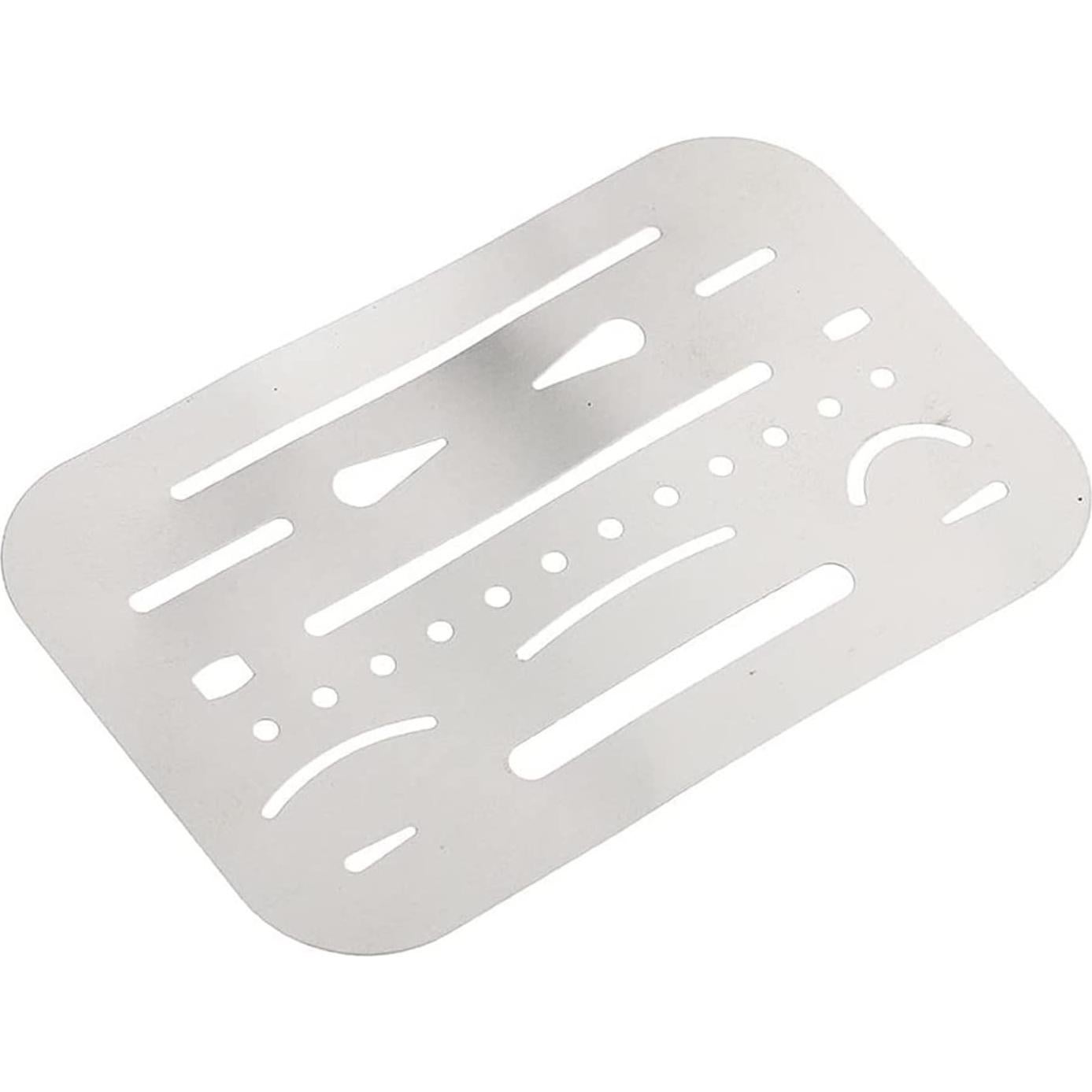 Escudo de Borrado de Acero Inoxidable Galepromot 9.4x6.1cm 26 Aberturas