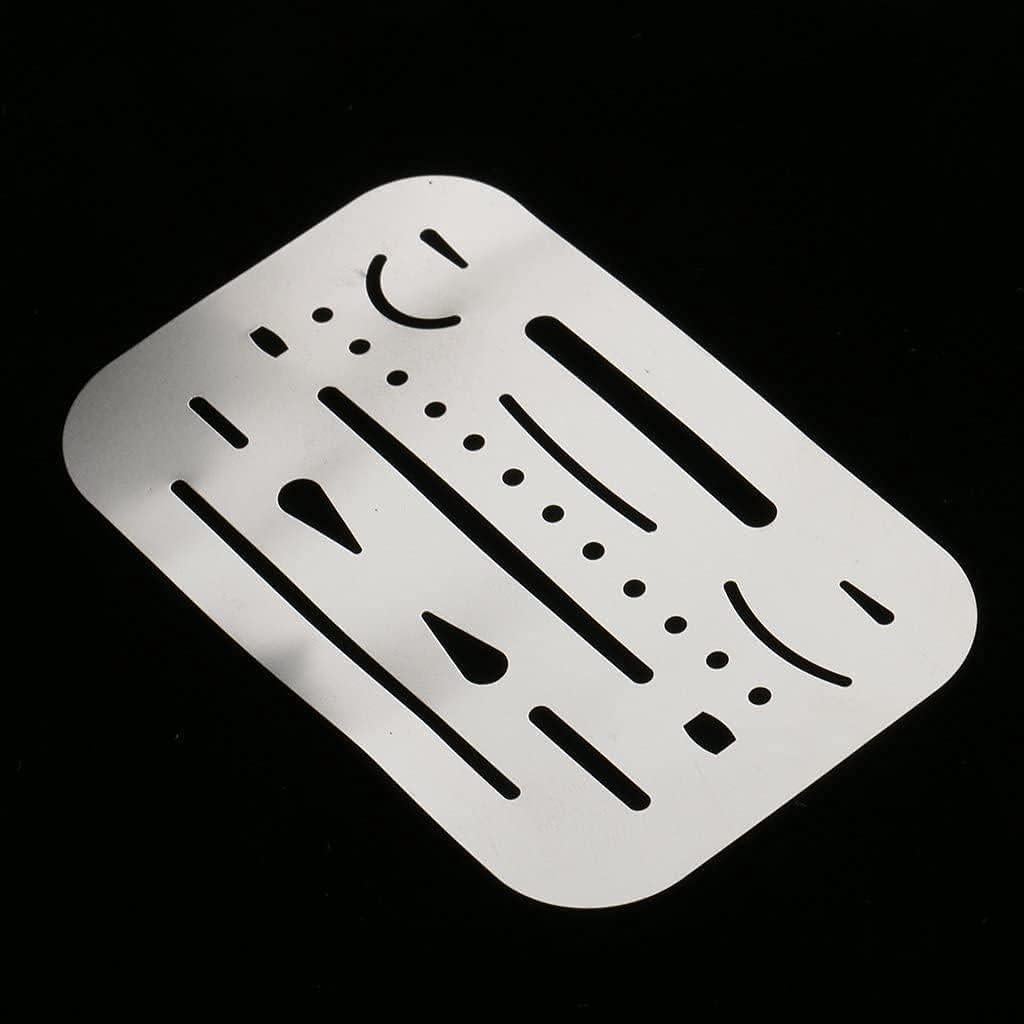 Escudo de Borrado de Acero Inoxidable Galepromot 9.4x6.1cm 26 Aberturas