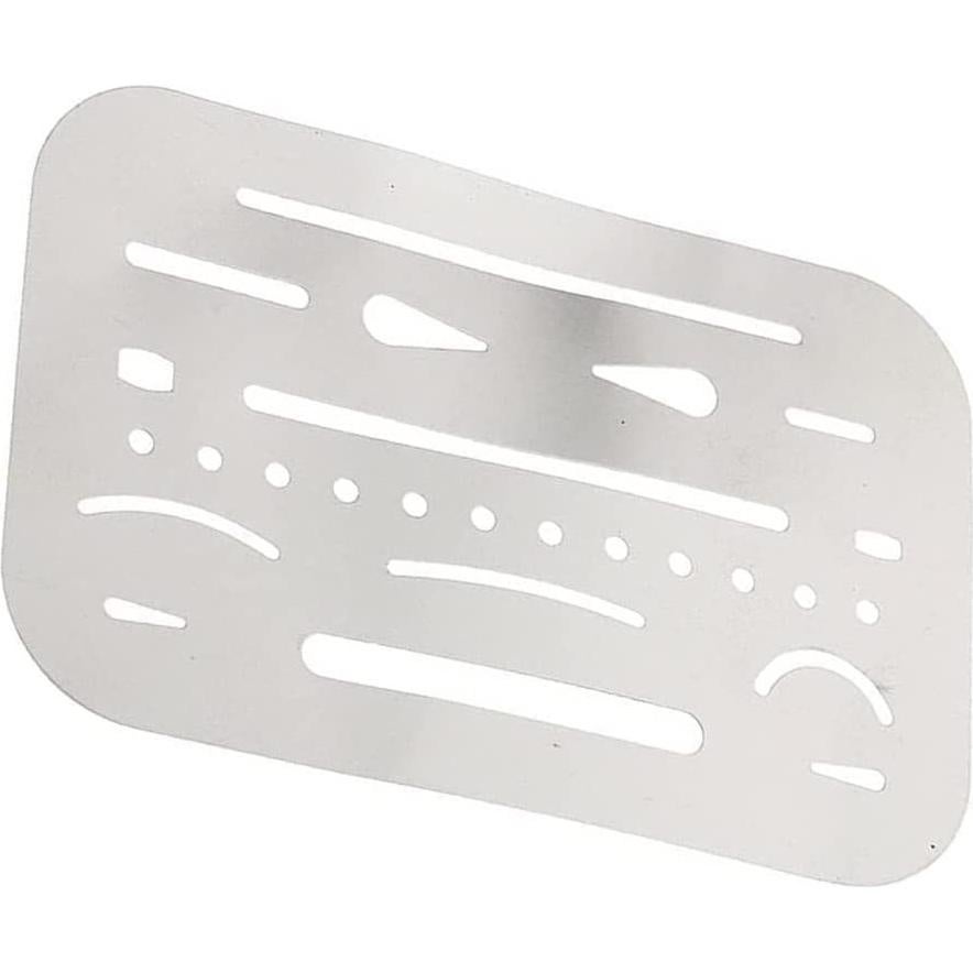 Escudo de Borrado de Acero Inoxidable Galepromot 9.4x6.1cm 26 Aberturas