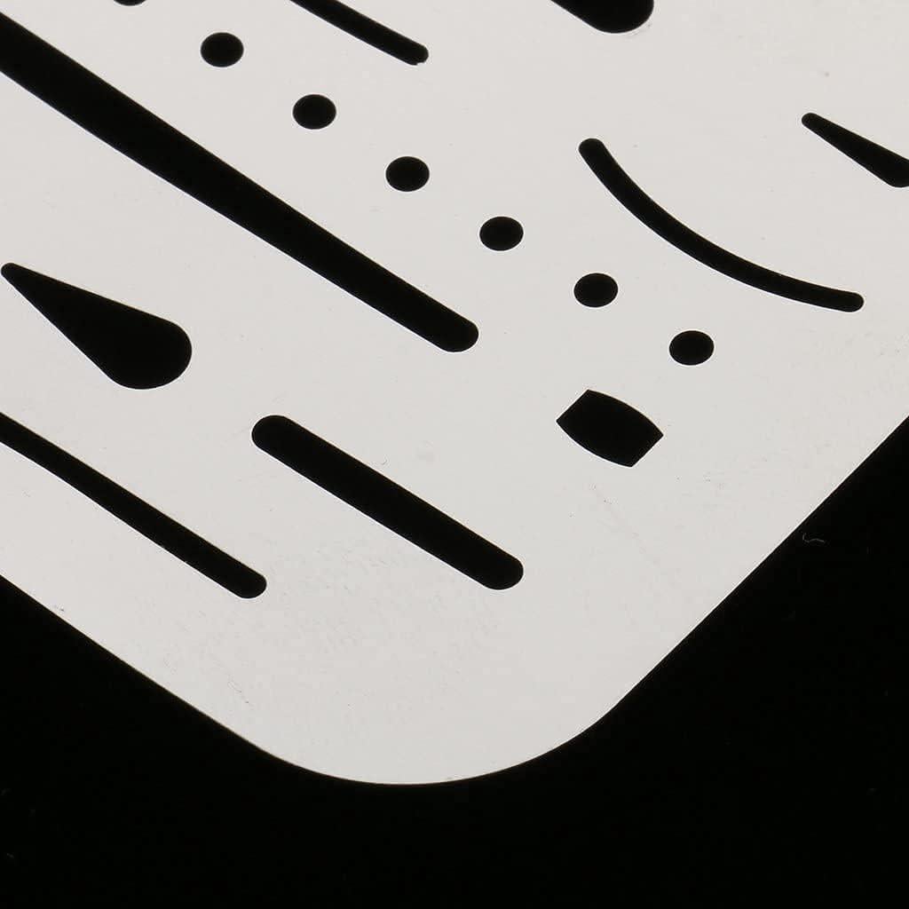 Escudo de Borrado de Acero Inoxidable Galepromot 9.4x6.1cm 26 Aberturas