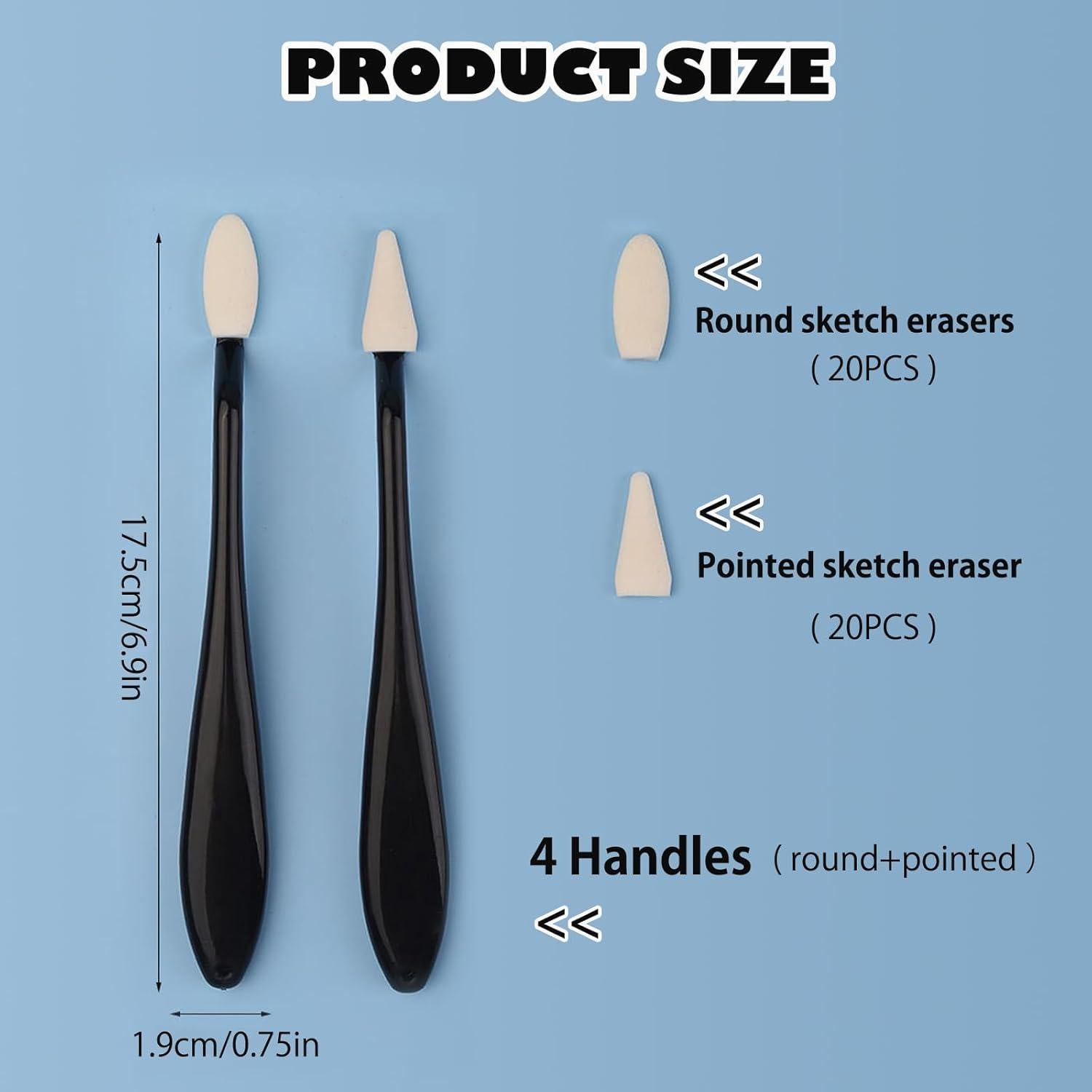 Kit de Dibujo Artístico Haojiaho - 44 Piezas, Borradores y Mezcladores