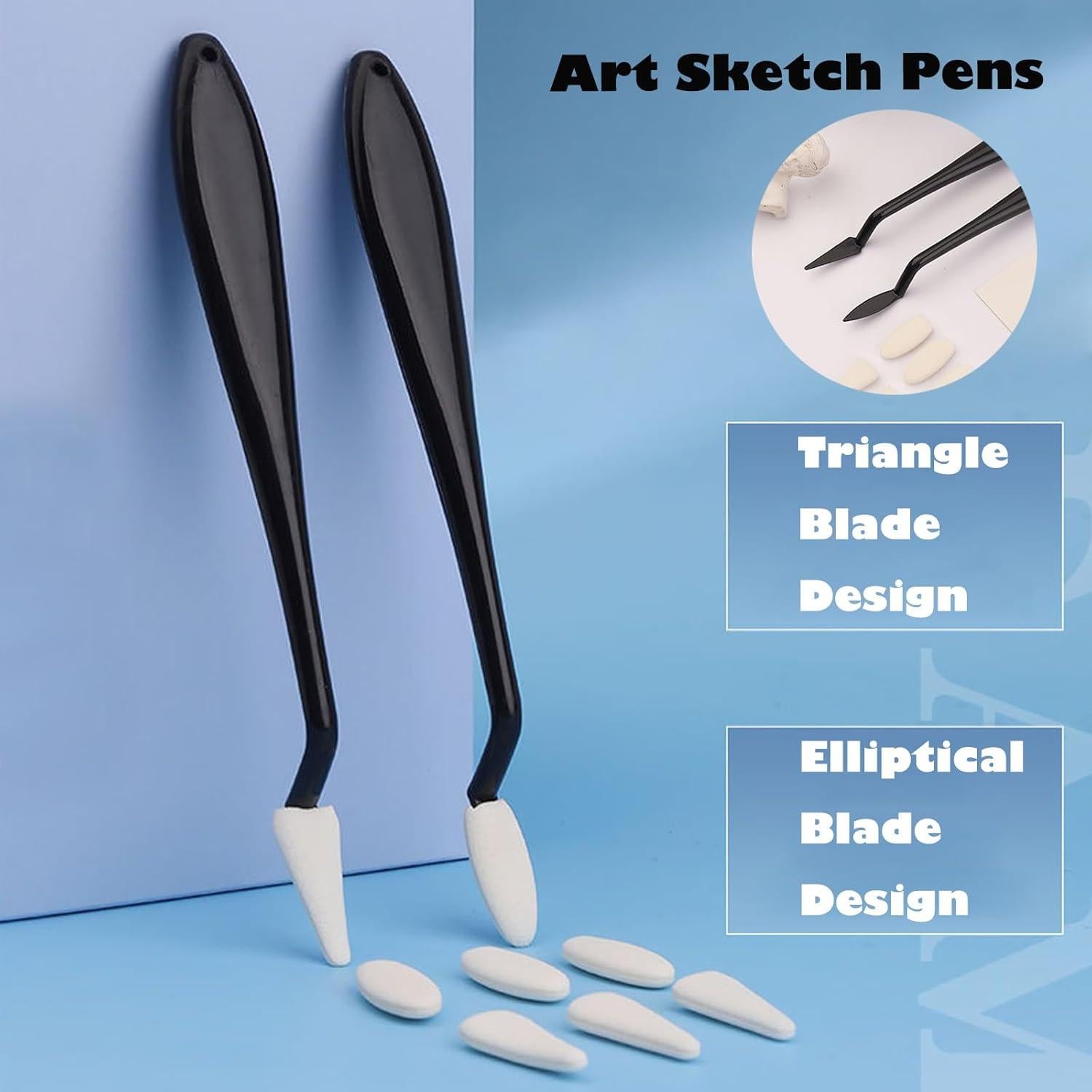 Kit de Dibujo Artístico Haojiaho - 44 Piezas, Borradores y Mezcladores