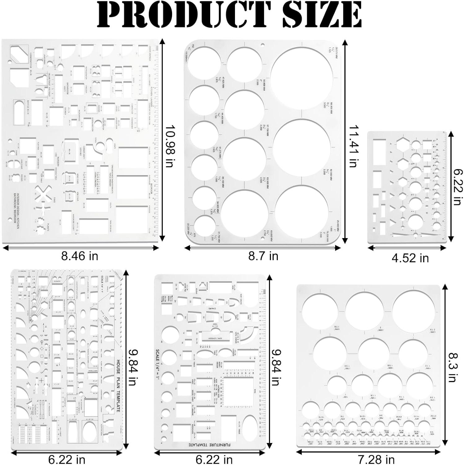 Conjunto de 6 Plantillas Circulares Flexibles Zasukol 21.8x10.6cm