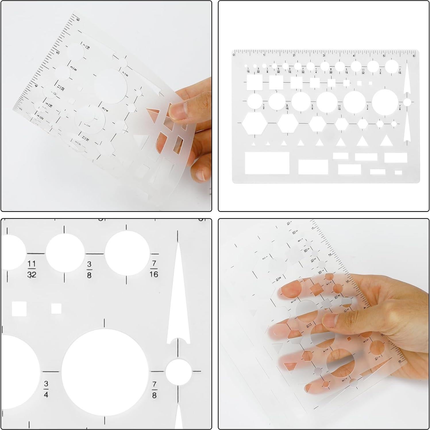 Conjunto de 6 Plantillas Circulares Flexibles Zasukol 21.8x10.6cm