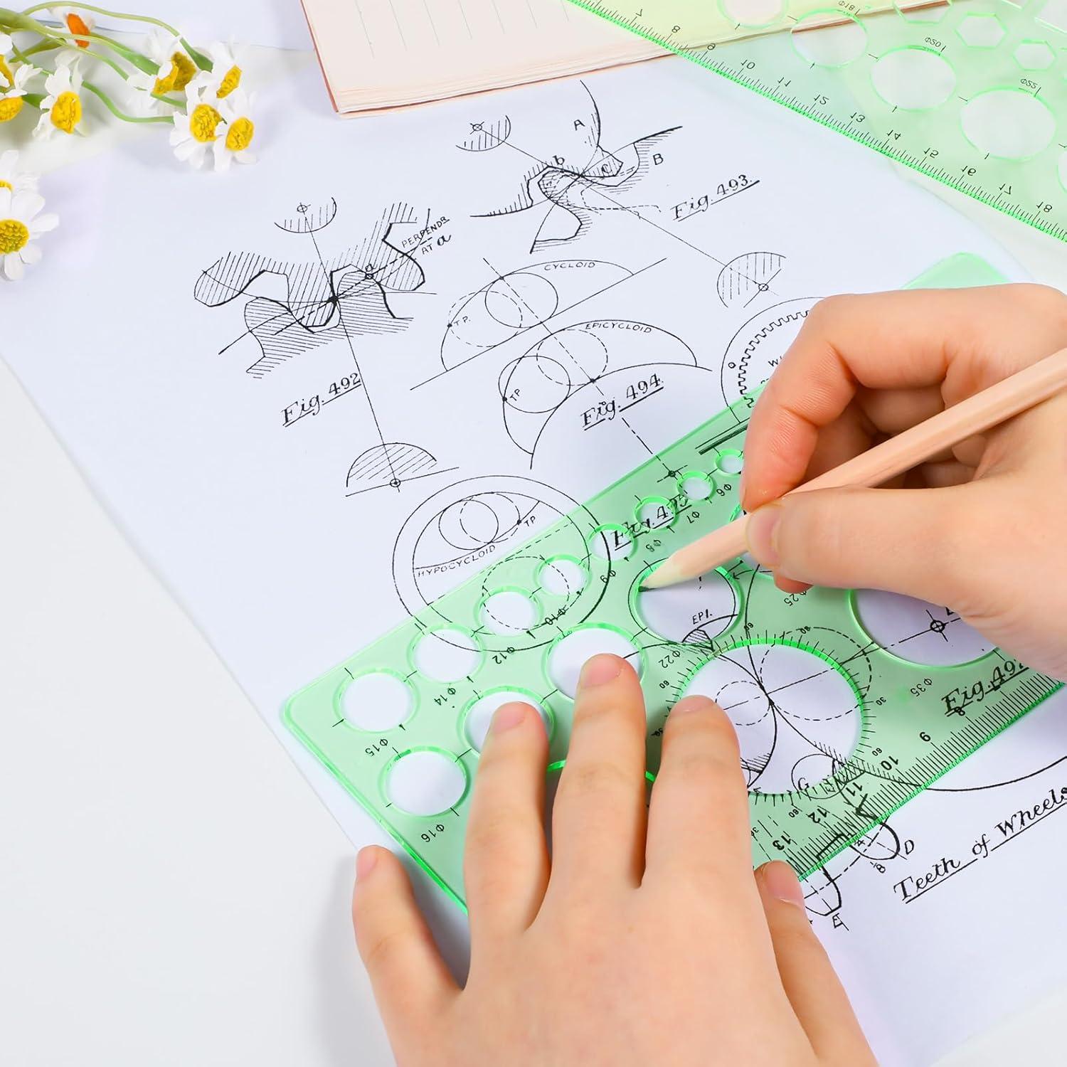 Plantillas Circulares de Dibujo InnoHHustle - 2 Piezas