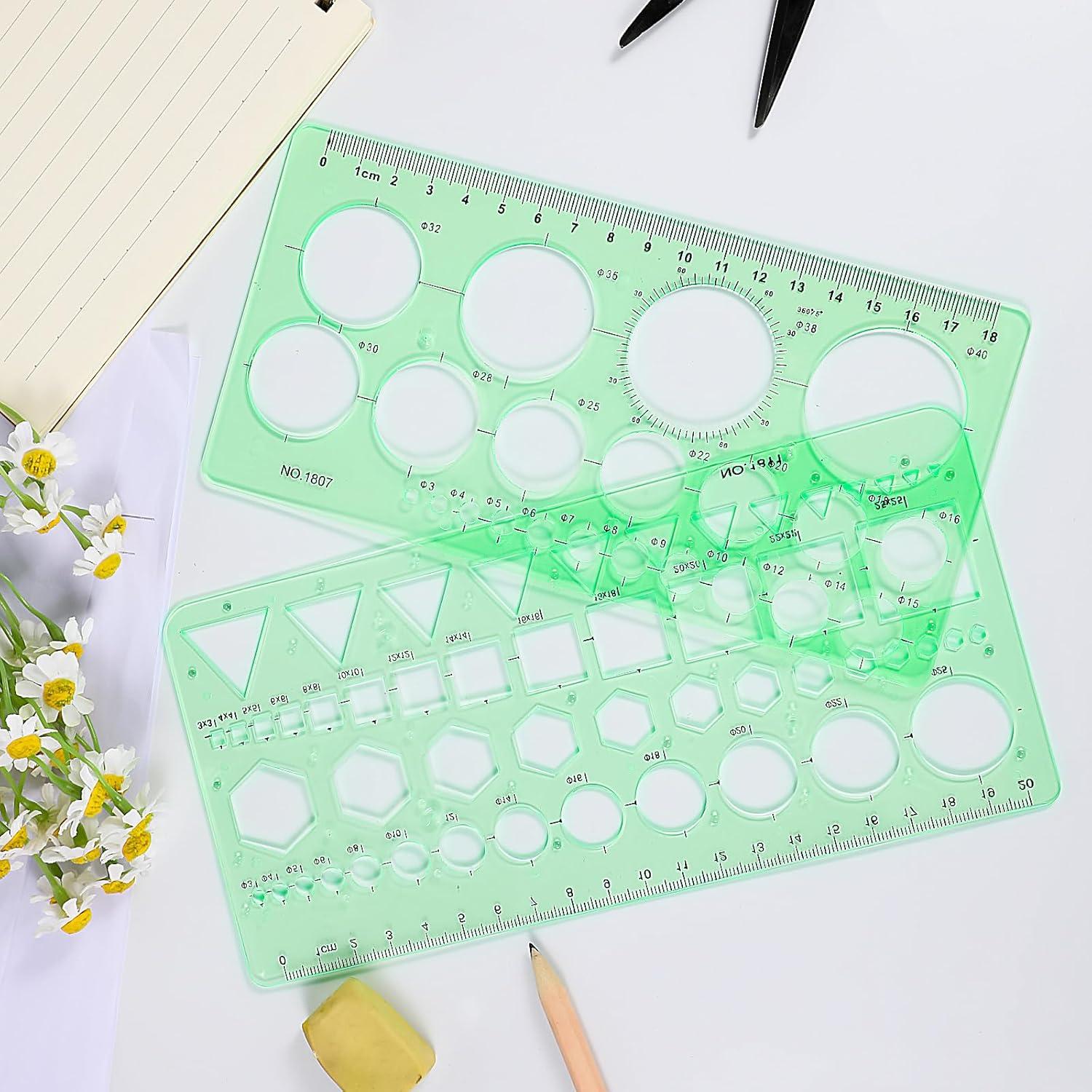 Plantillas Circulares de Dibujo InnoHHustle - 2 Piezas