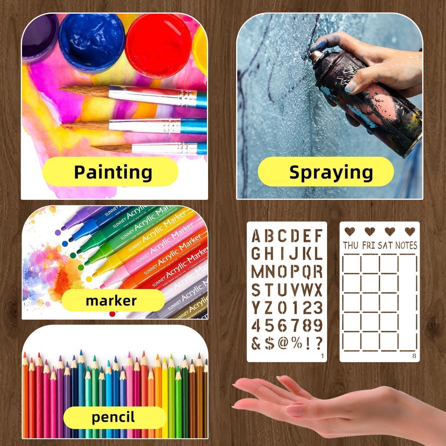 36 Plantillas de Diario eageus 4x7 Pulgadas Reutilizables