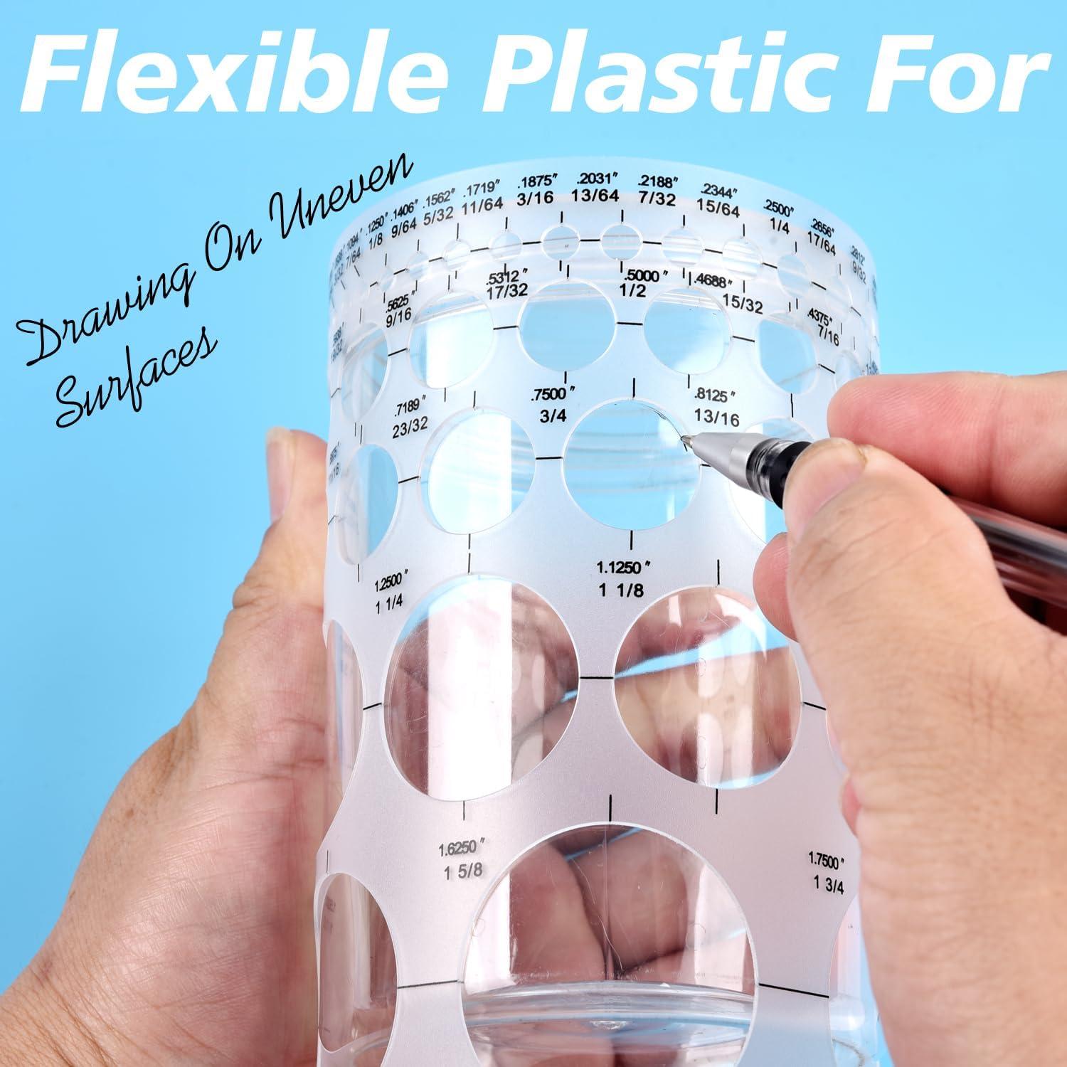 Plantillas de Círculo ALLWIN - Paquete de 3, Plástico Transparente