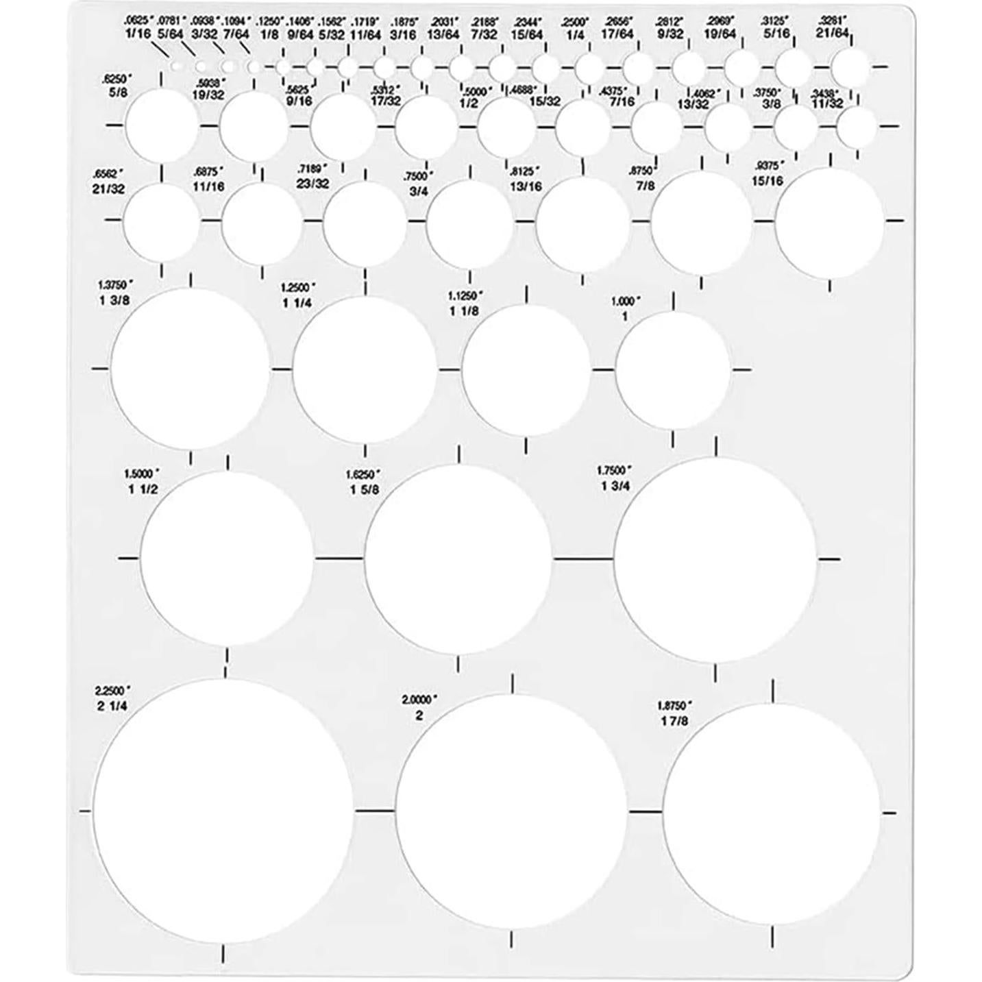 Plantillas de Círculo ALLWIN - Paquete de 3, Plástico Transparente