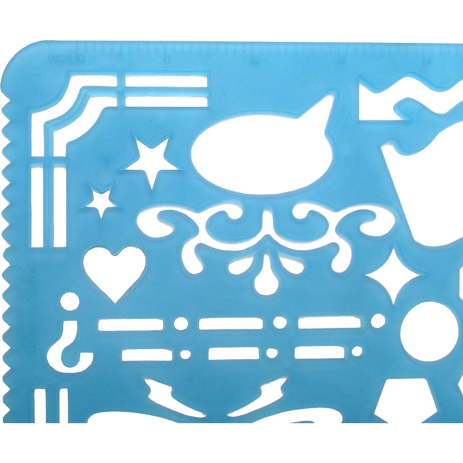 Juego de Plantillas Artísticas Yosogo - 2 Dibujo + 4 Letras