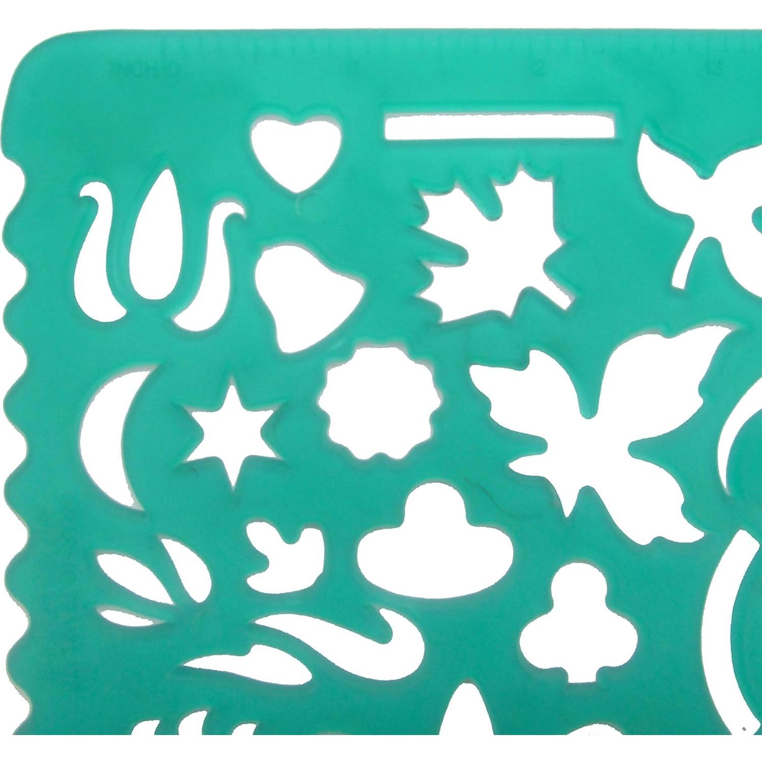 Juego de Plantillas Artísticas Yosogo - 2 Dibujo + 4 Letras