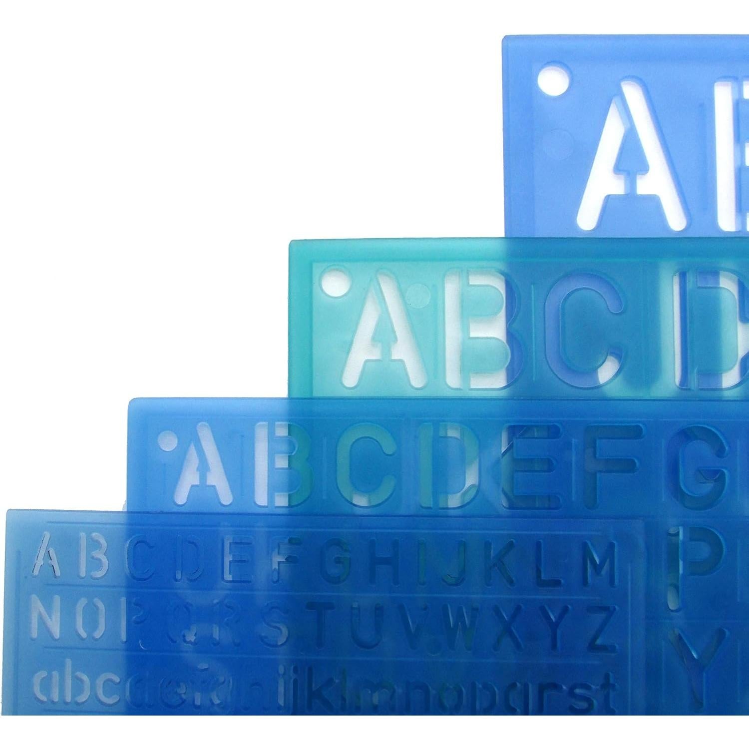 Juego de Plantillas Artísticas Yosogo - 2 Dibujo + 4 Letras