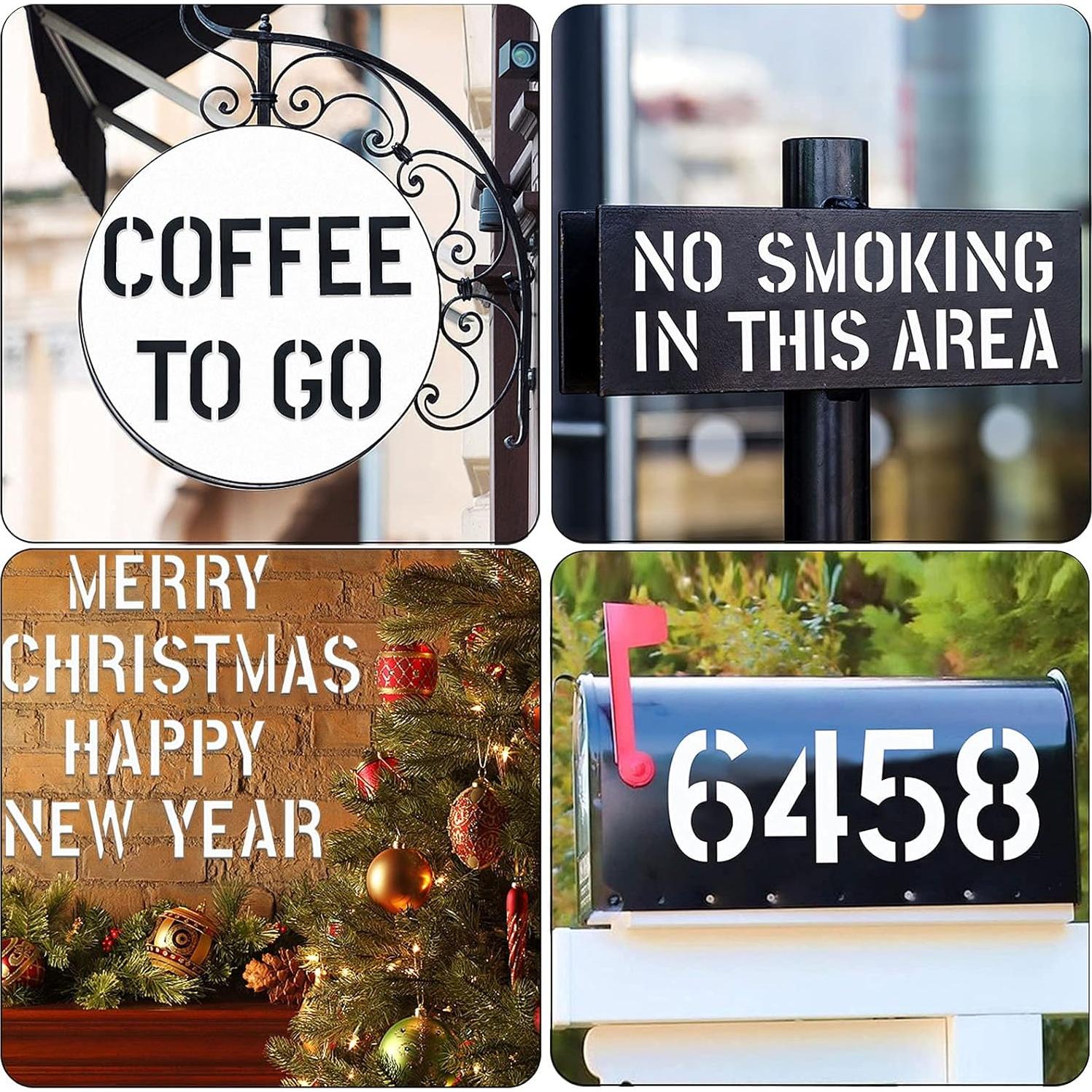 Plantillas de Letras y Números 42 Pcs YEAJON para Manualidades