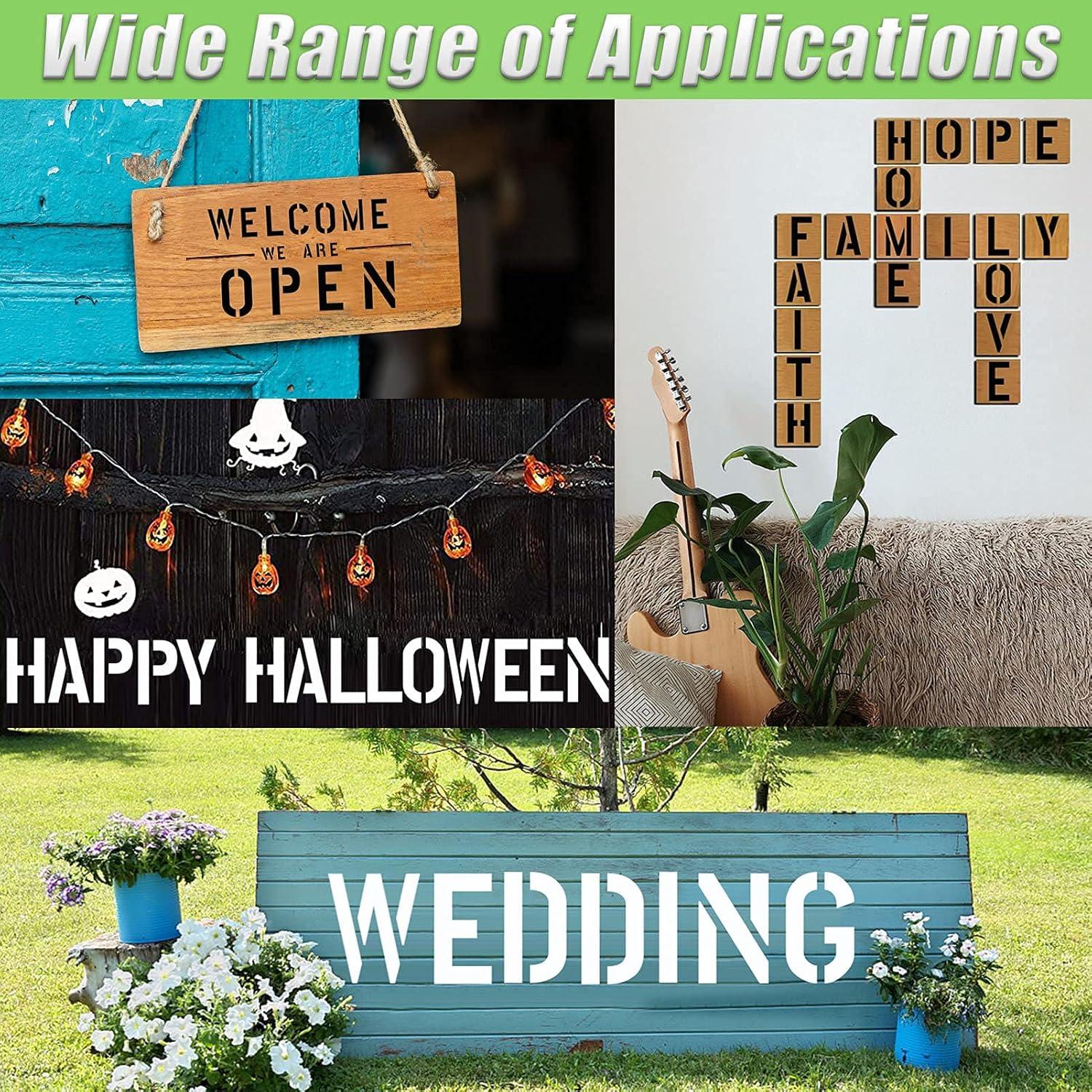 Plantillas de Letras y Números 42 Pcs YEAJON para Manualidades