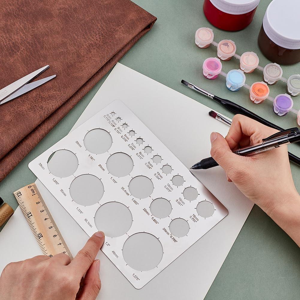 Plantilla de Círculo de Metal UNICRAFTALE 17.8x12.7cm