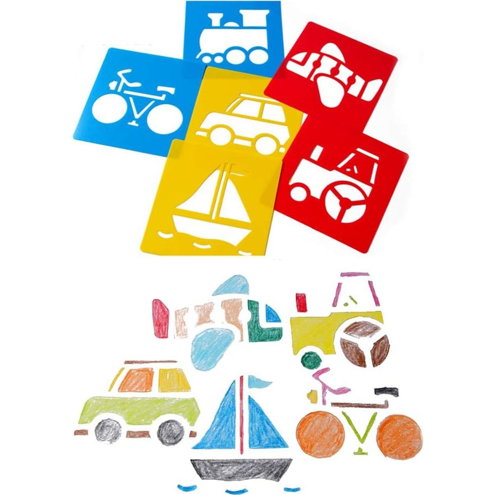 Plantillas de Dibujo Lependor 36 Piezas para Niños - Lavables