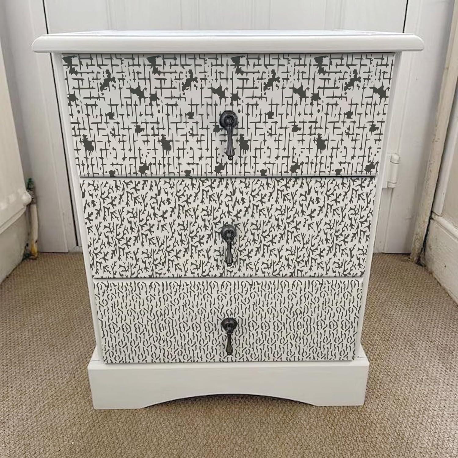 Plantillas de Textura Geométrica MYJMN - 12 Piezas Reutilizables