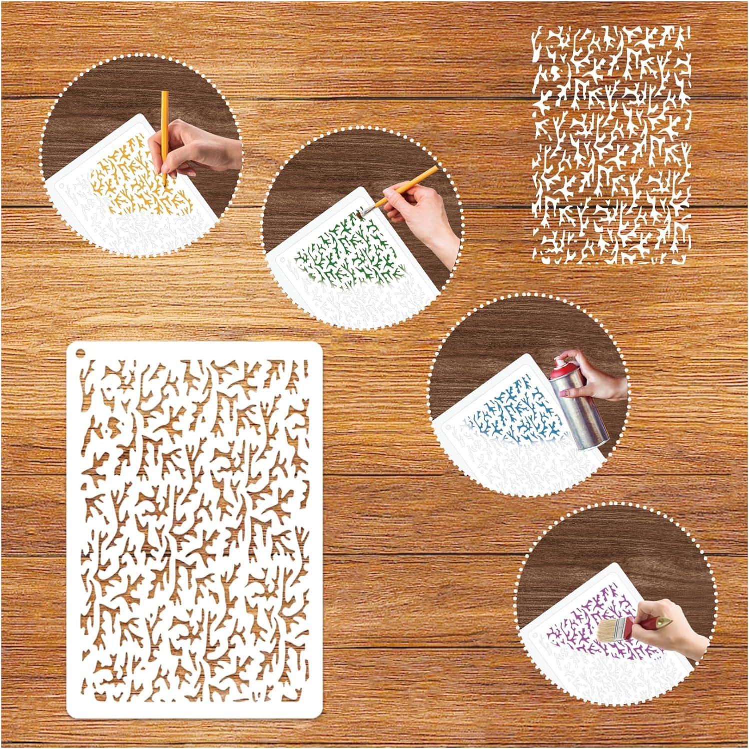 Plantillas de Textura Geométrica MYJMN - 12 Piezas Reutilizables