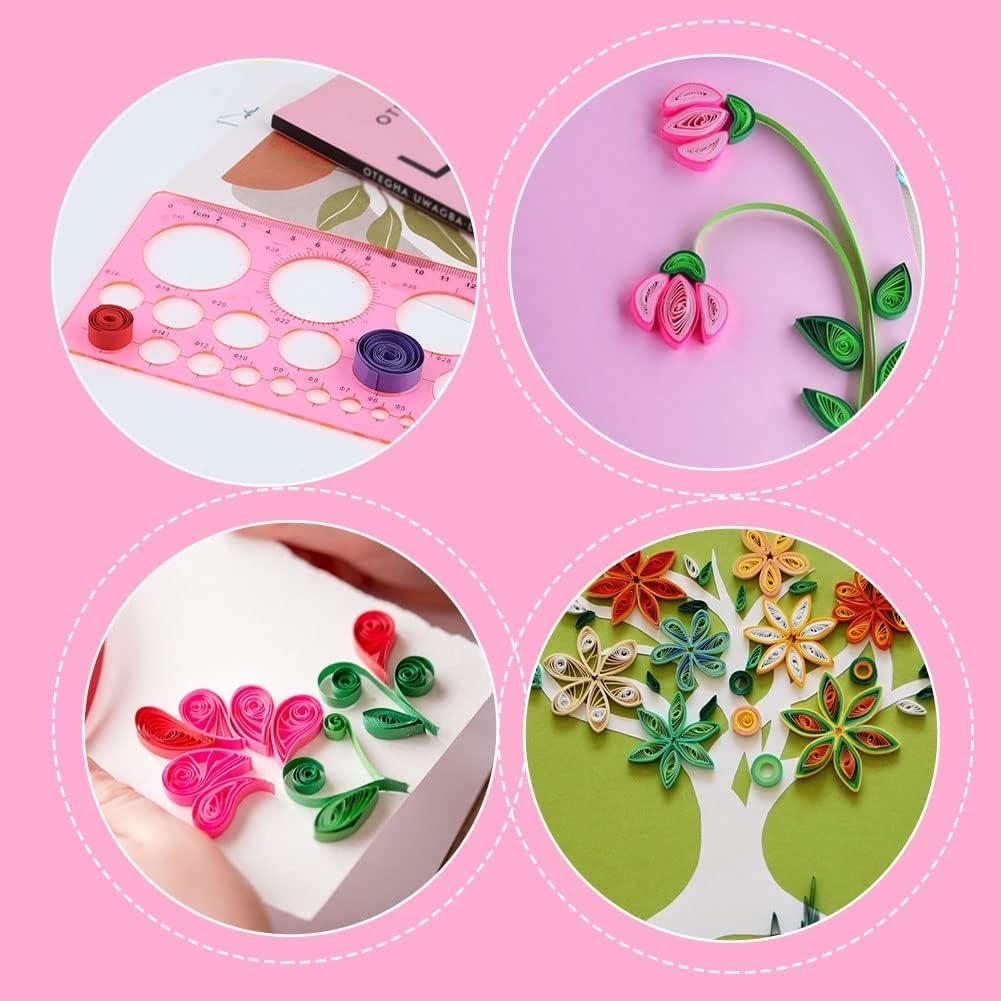 Plantilla Circular LOKUNN Rosa para Dibujar - 22 Tipos de Círculos