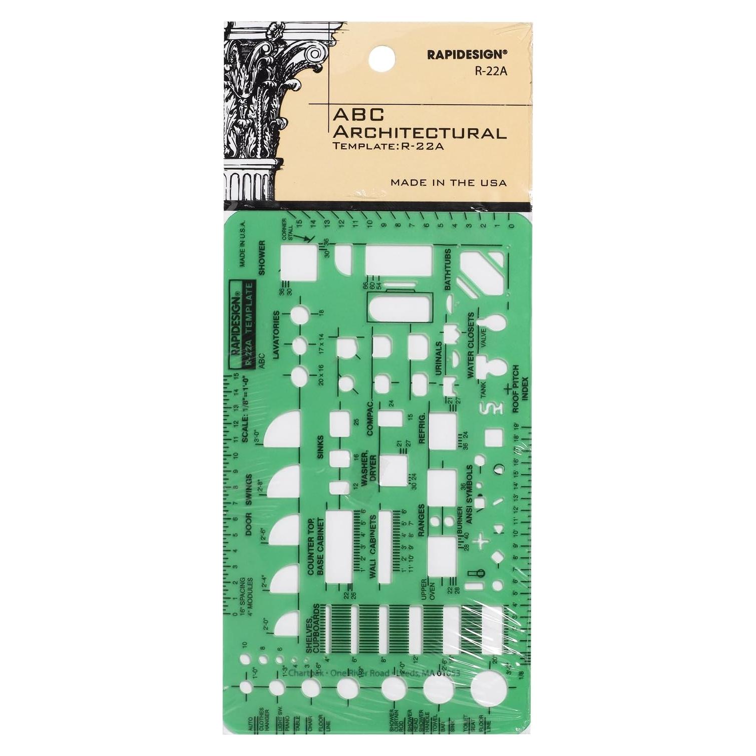 Plantilla de Dibujo Arquitectónico Rapidesign R22A 0.30 m