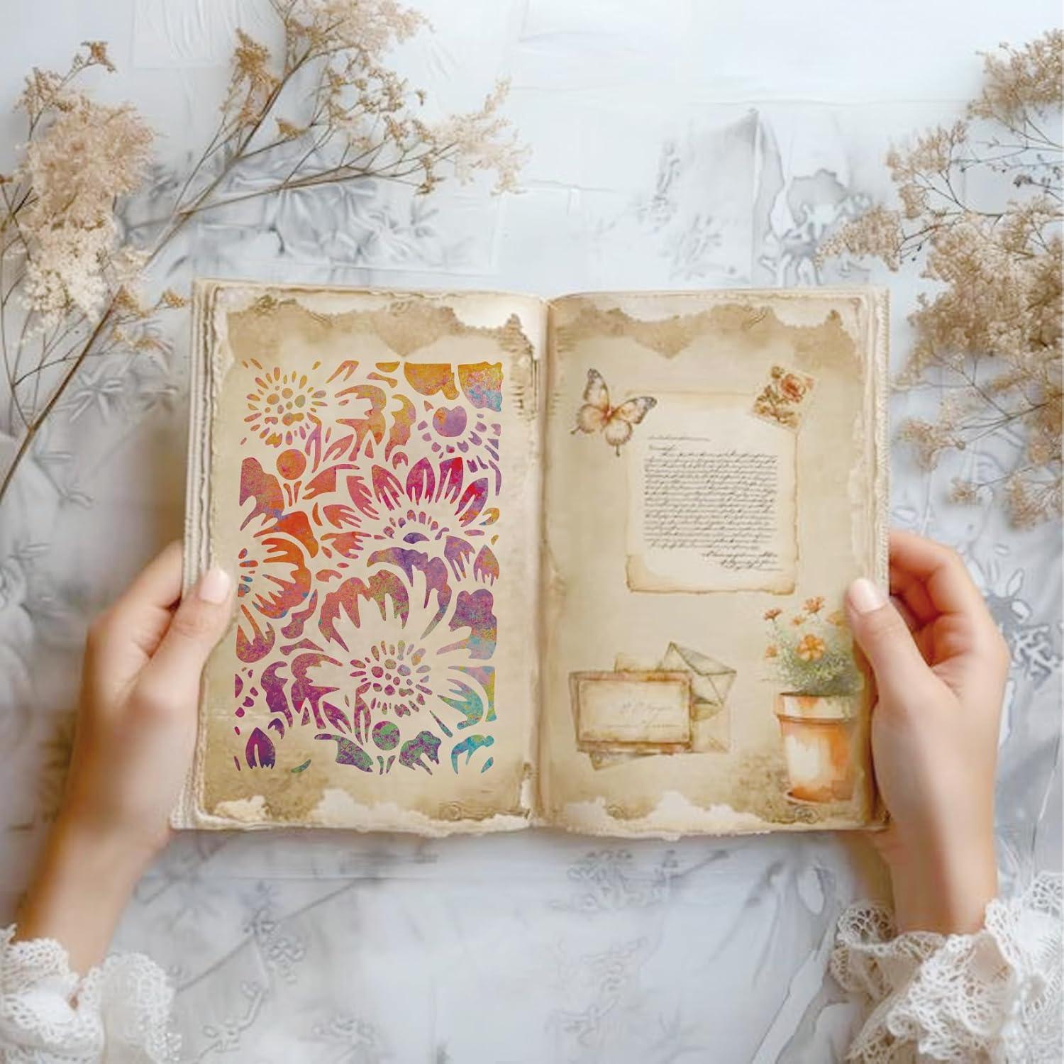 16 Plantillas Reutilizables para Pintar Boqon - Texturas Abstractas