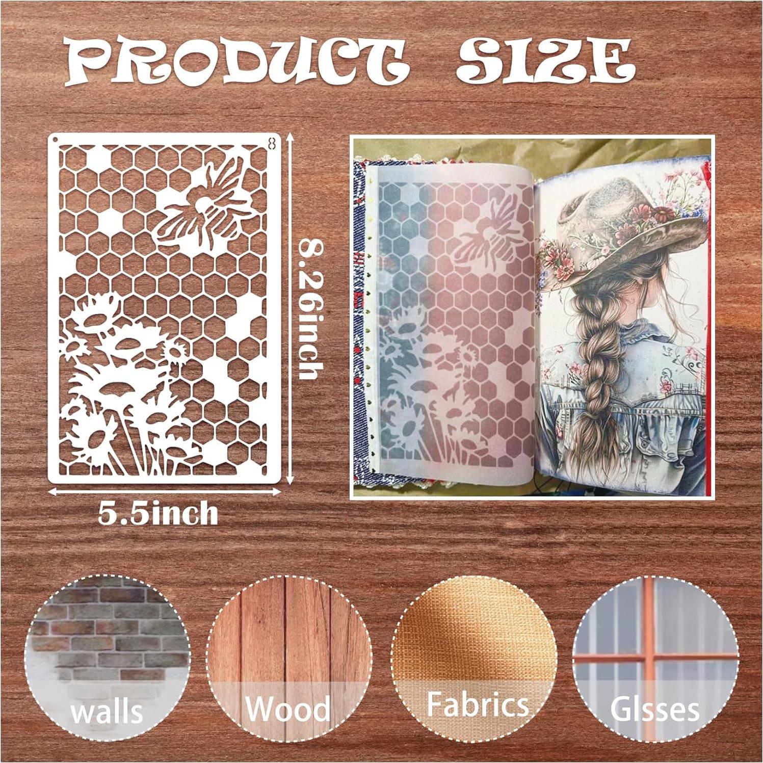 16 Plantillas Reutilizables para Pintar Boqon - Texturas Abstractas