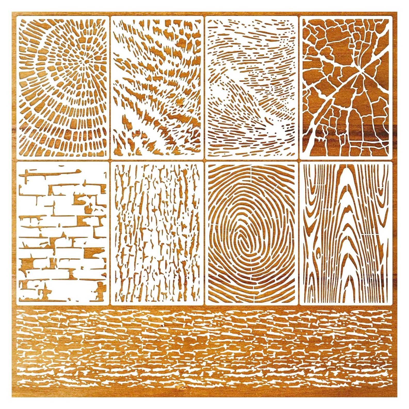 8 Plantillas de Textura Geométrica Boqon para Manualidades