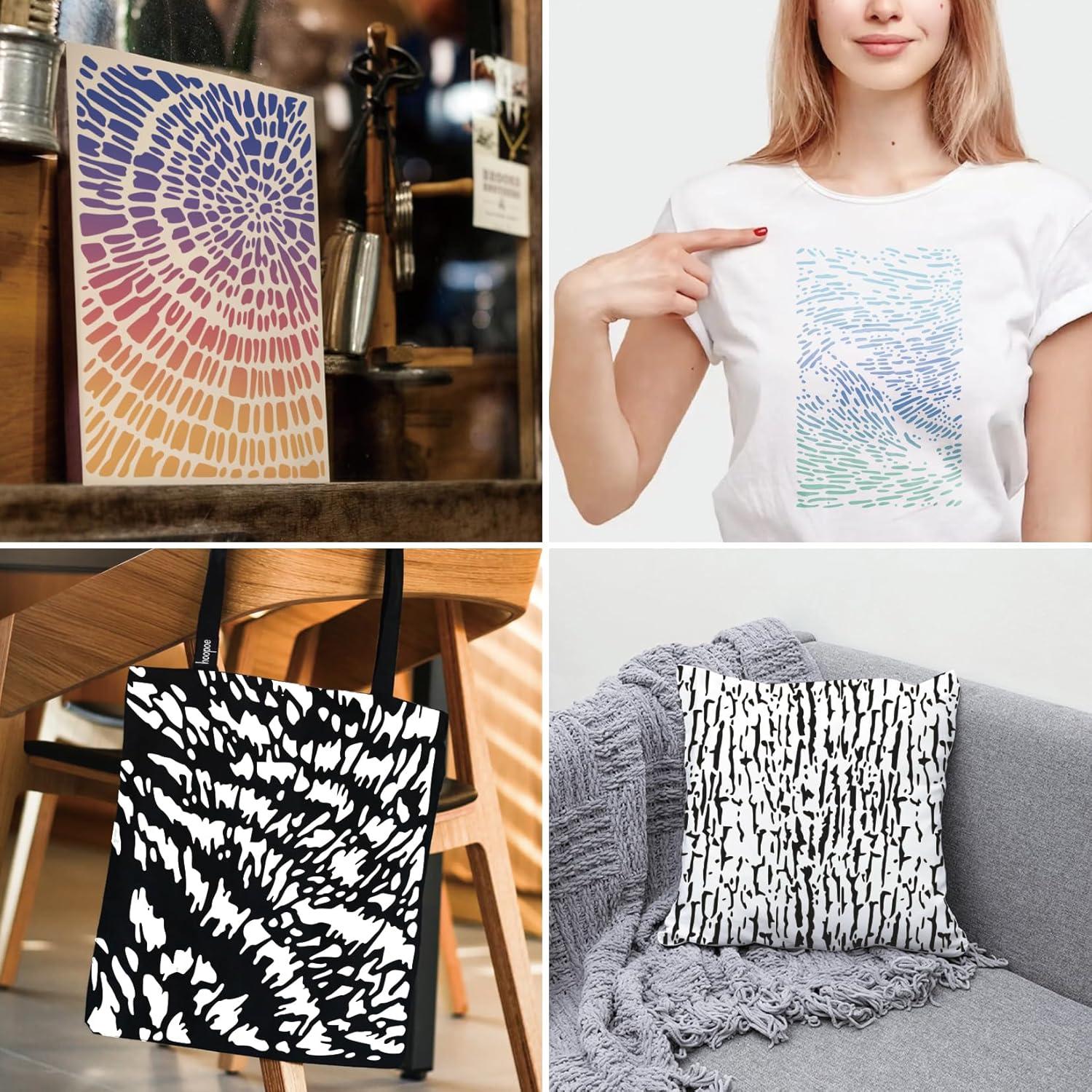 8 Plantillas de Textura Geométrica Boqon para Manualidades