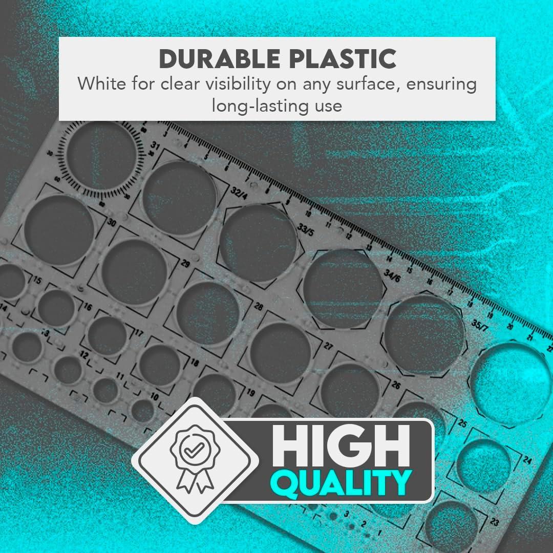 Juego de Plantillas Geométricas SE 8 Piezas para Manualidades