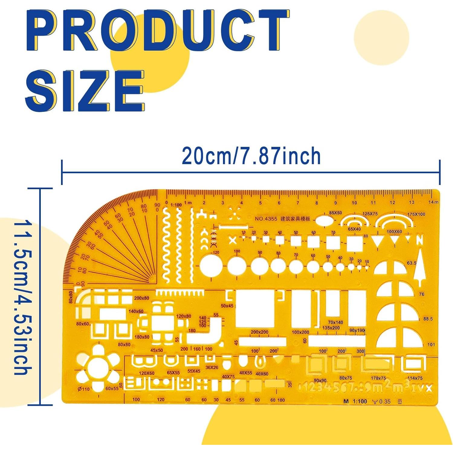Plantilla de Dibujo Geométrico ZLYY 20cm x 11.5cm Resina K