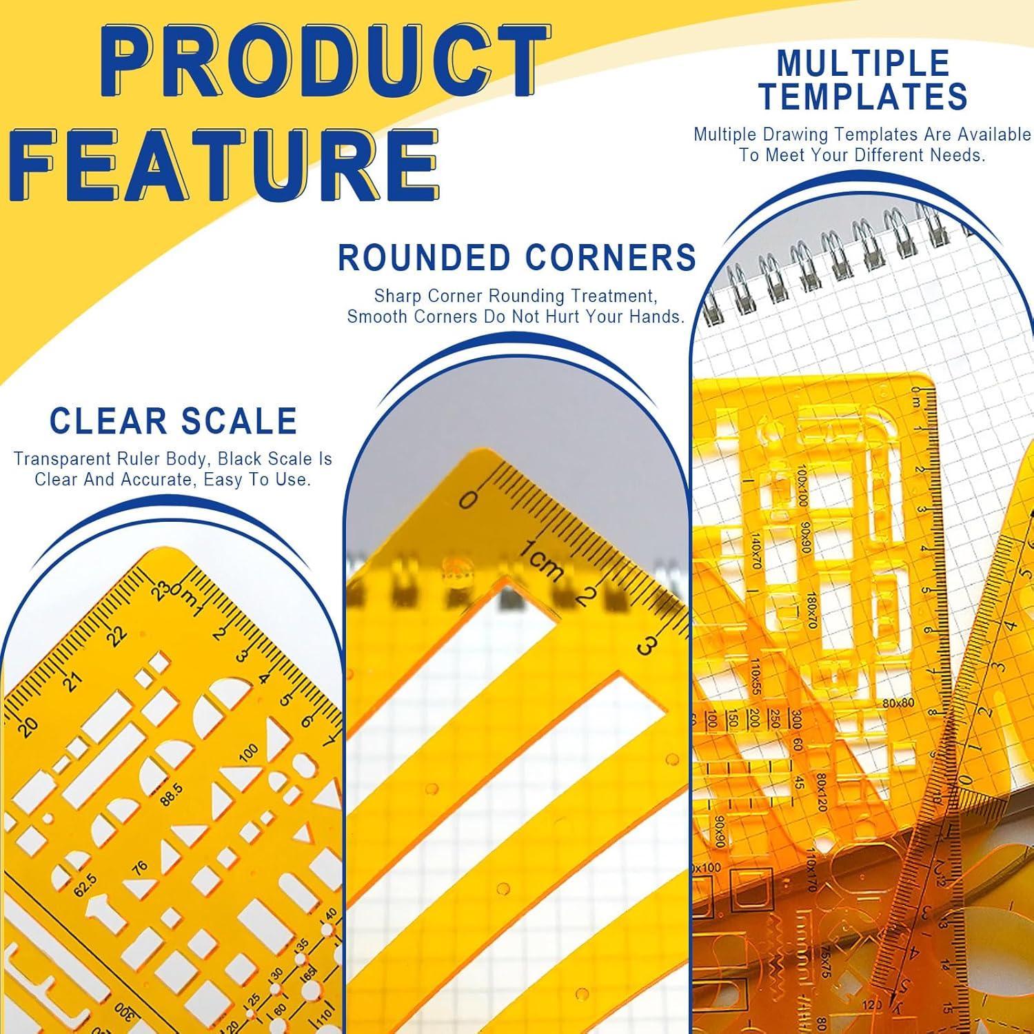 Plantilla de Dibujo Geométrico ZLYY 20cm x 11.5cm Resina K