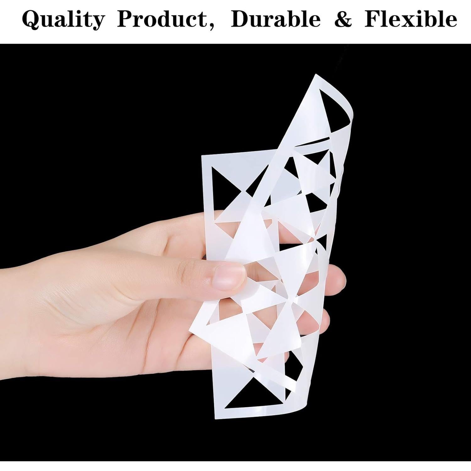 40 Plantillas Geométricas Reutilizables Outus 13x13 cm para Manualidades