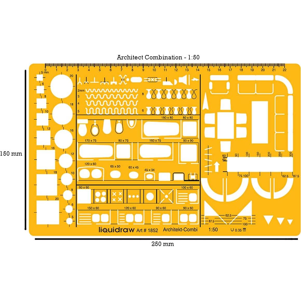 Plantilla de Dibujo Escala Arquitectónica 1:50 Liquidraw