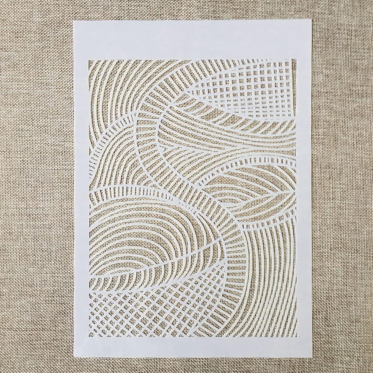 Plantillas de Textura Geométrica Abstracta Tiamech A4 6 Piezas