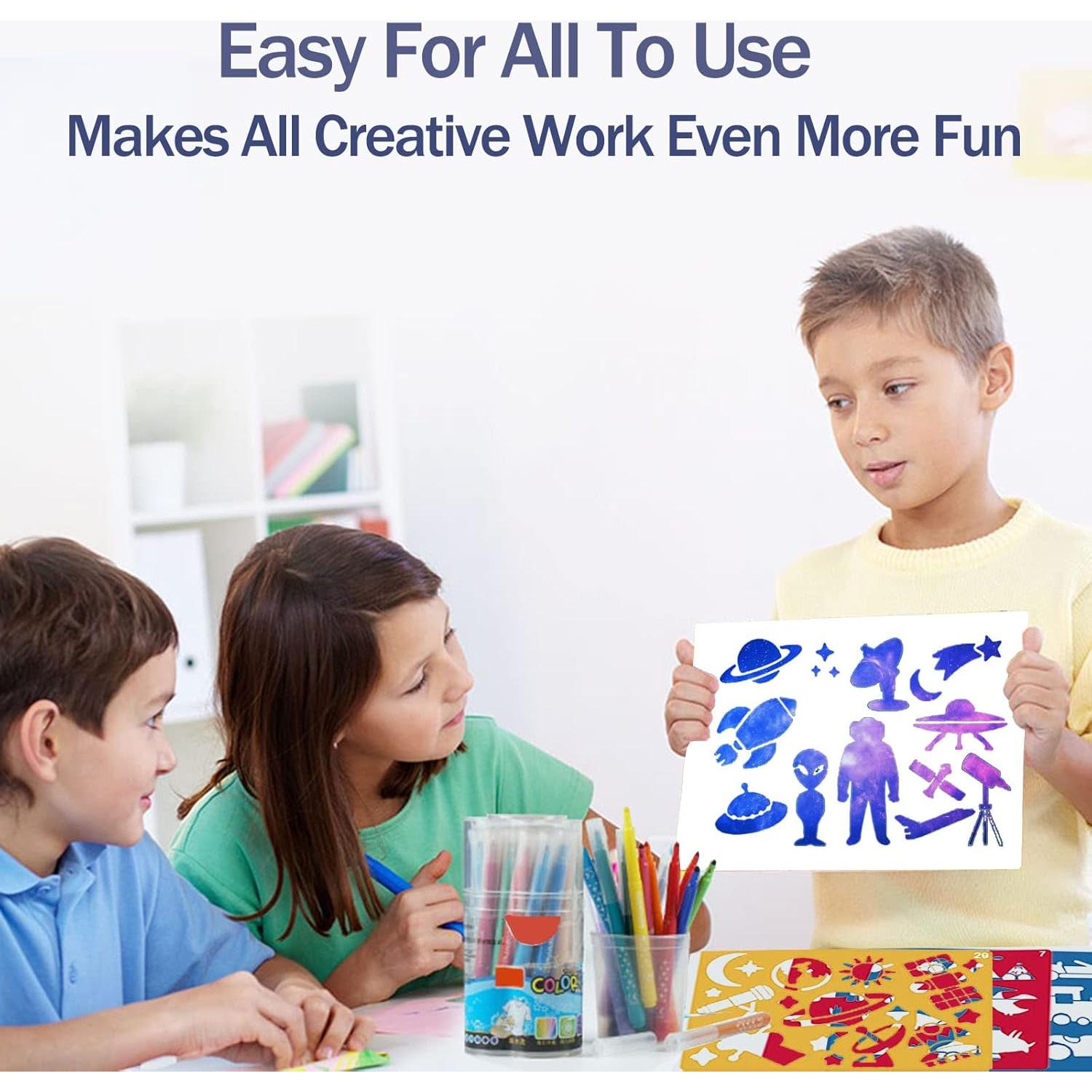 Juego de 30 Plantillas de Dibujo para Niños LanMa - 21x15 cm