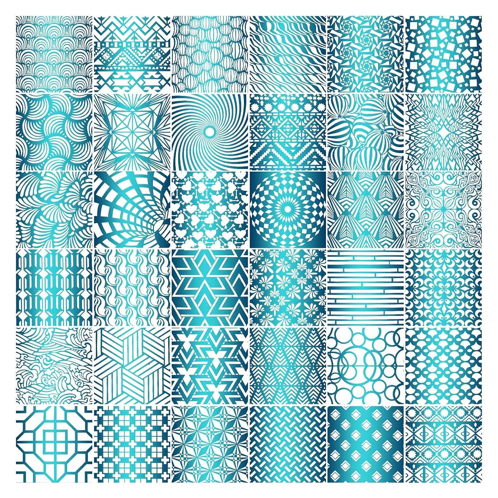 Plantillas Geométricas Tinlade 36 Piezas 15.24x15.24 cm