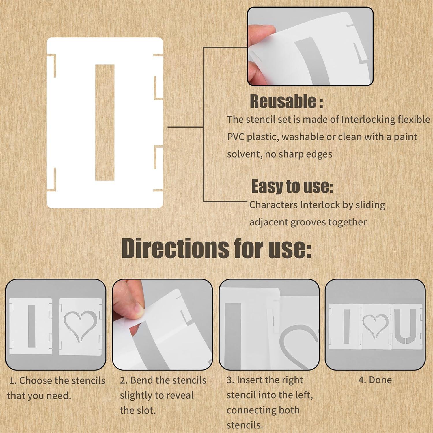 Juego de Plantillas Reutilizables Sokoro 42 Piezas 3 Pulgadas