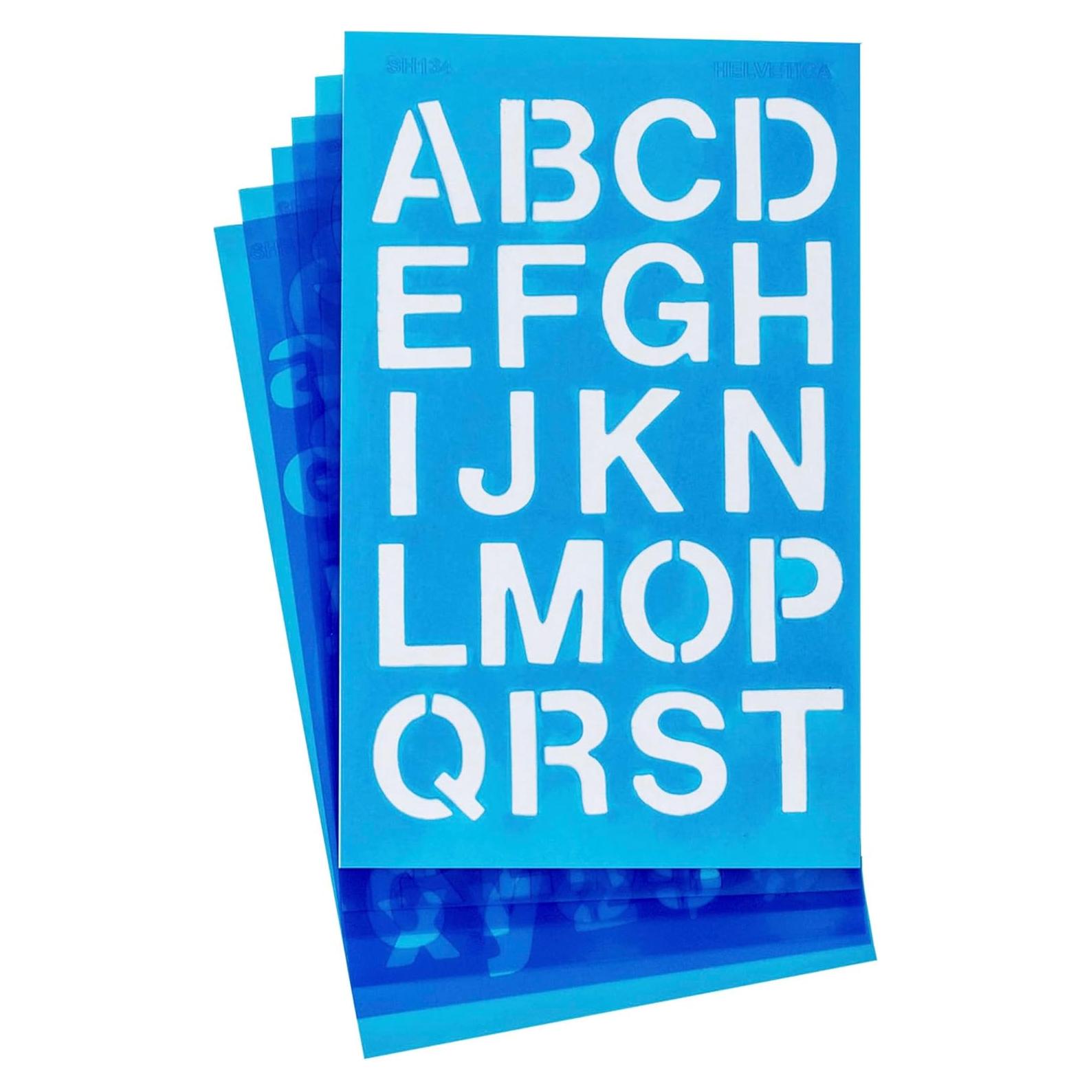 Plantilla LetterCraft Westcott Helvetica 1.9 y 2.5 cm