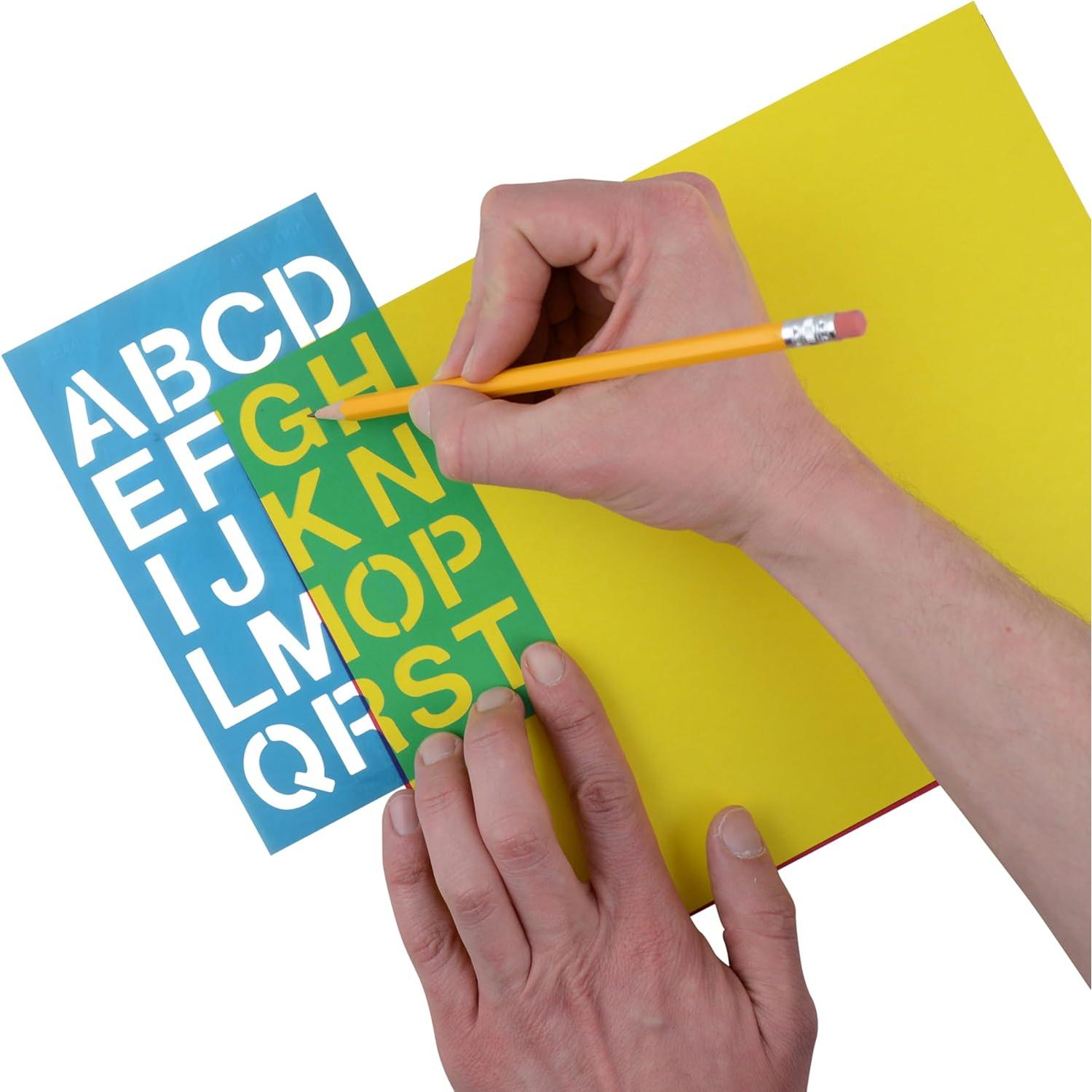 Plantilla LetterCraft Westcott Helvetica 1.9 y 2.5 cm