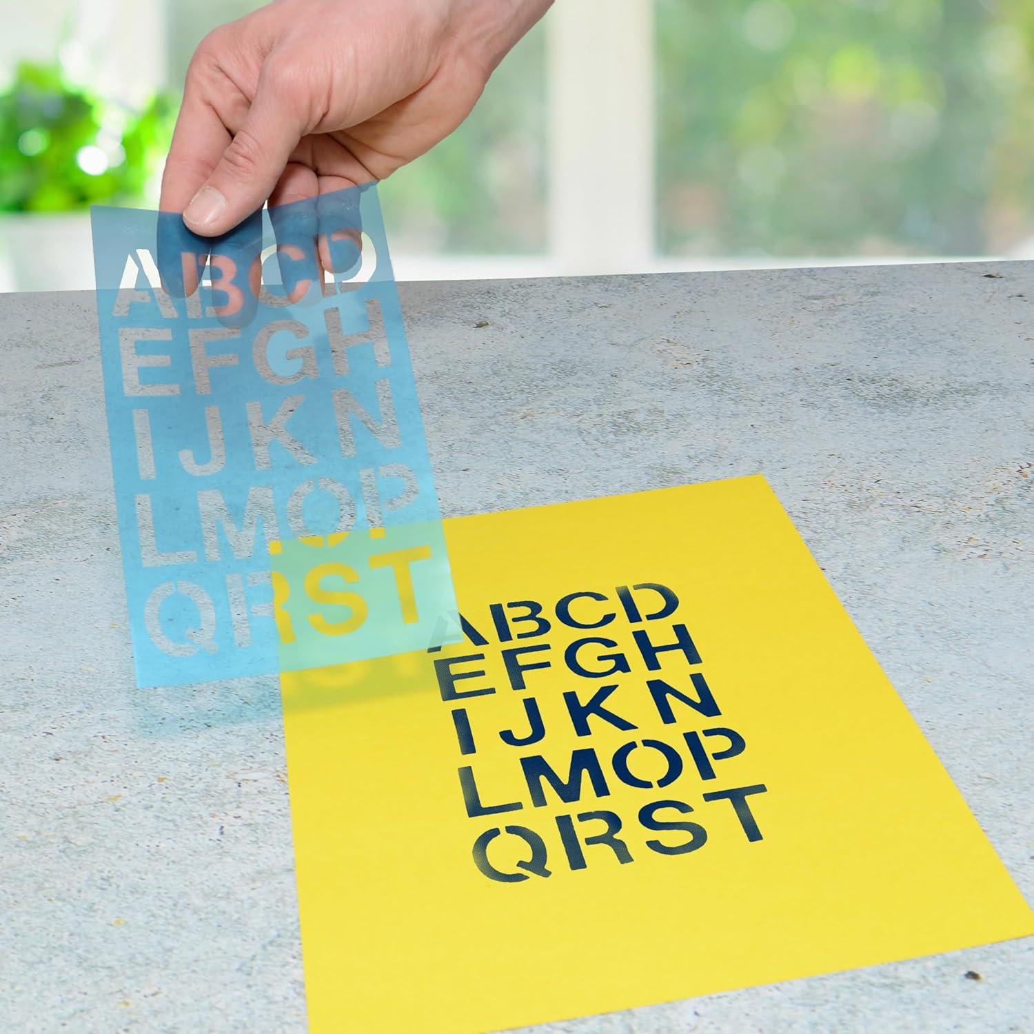 Plantilla LetterCraft Westcott Helvetica 1.9 y 2.5 cm