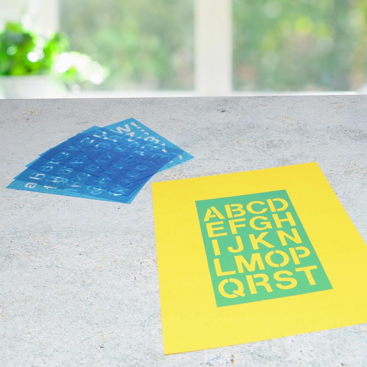 Plantilla LetterCraft Westcott Helvetica 1.9 y 2.5 cm