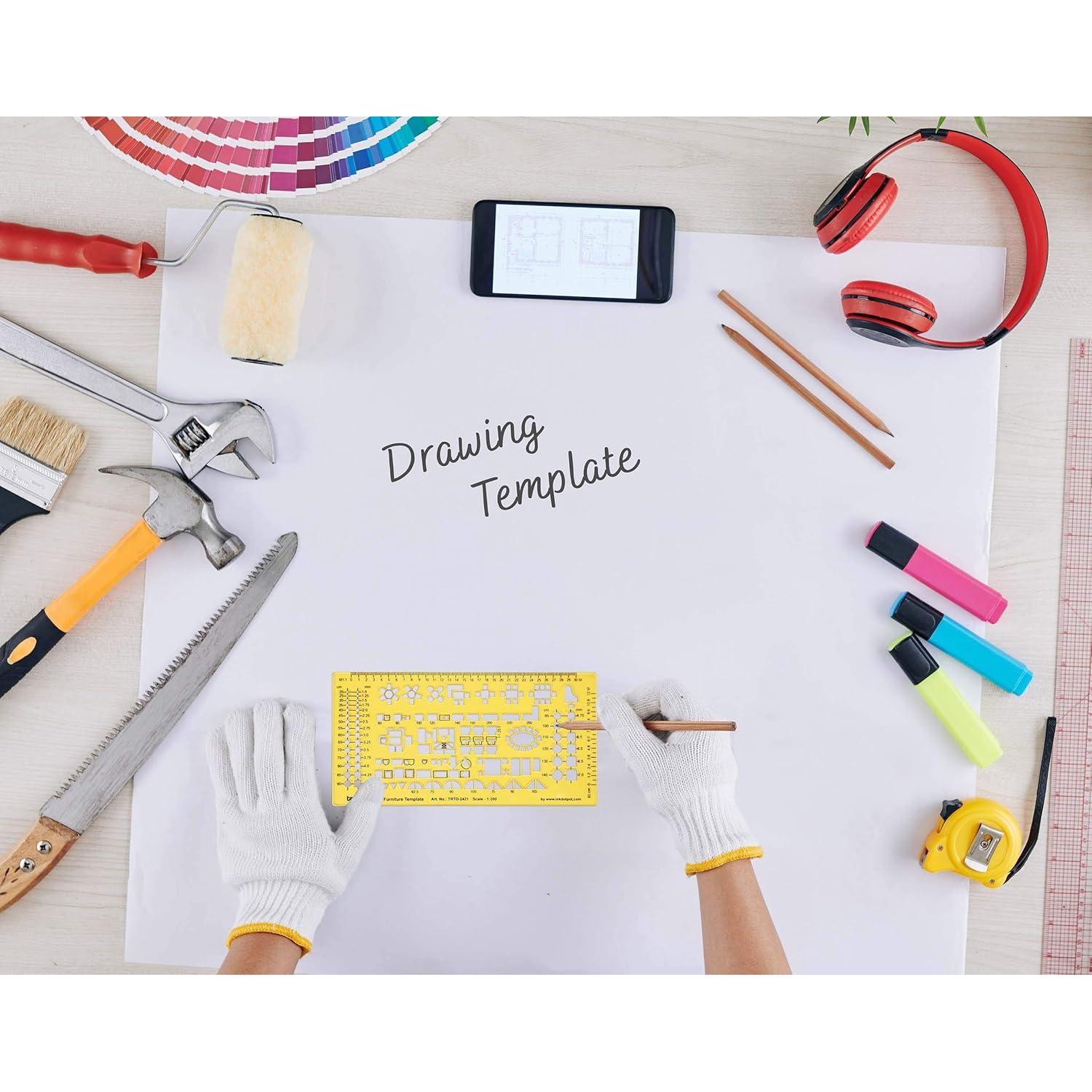 Plantillas de Dibujo Traceease - Paquete de 6 - Alta Calidad