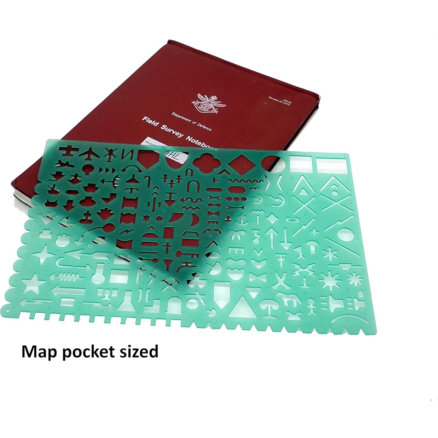 Plantilla Stencil Militar MTT PL WSS(-) para Mapas Tácticos